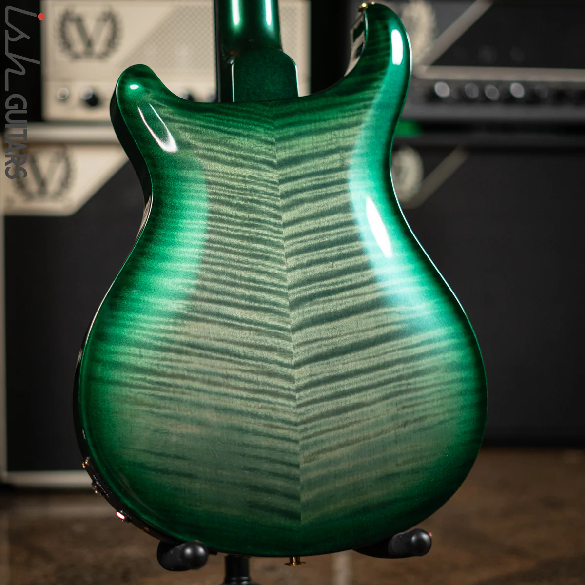 2016 PRS Hollowbody II Piezo Trampas Green Metallic Burst 10 Top - Image 8