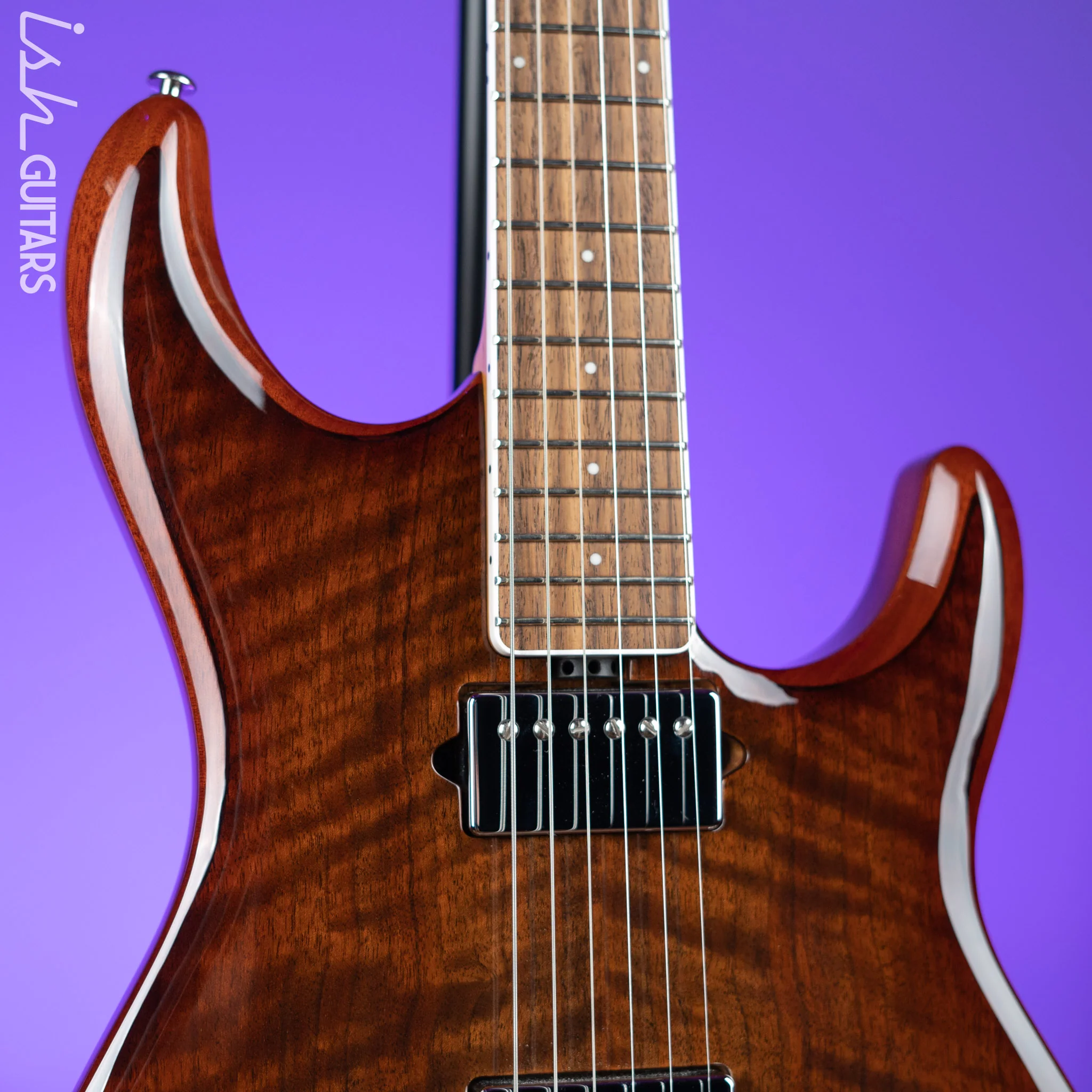 2017 Ernie Ball Music Man BFR Luke III Claro Walnut - Image 3