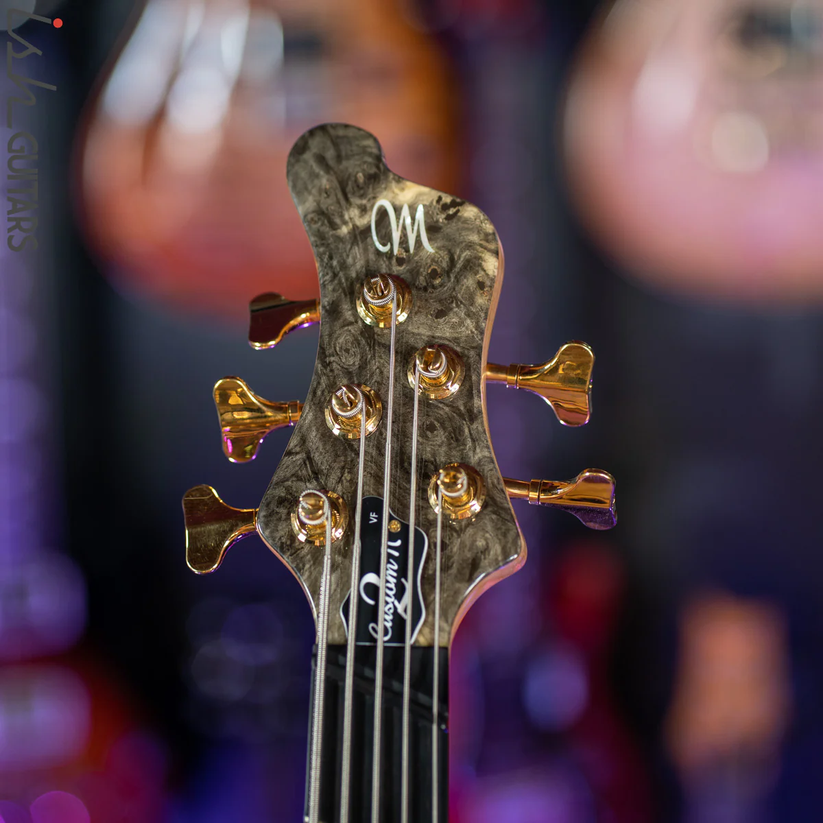 2017 Mayones Custom 5 Pi II VF Multi-Scale Bass Buckeye Burl Natural - Image 7