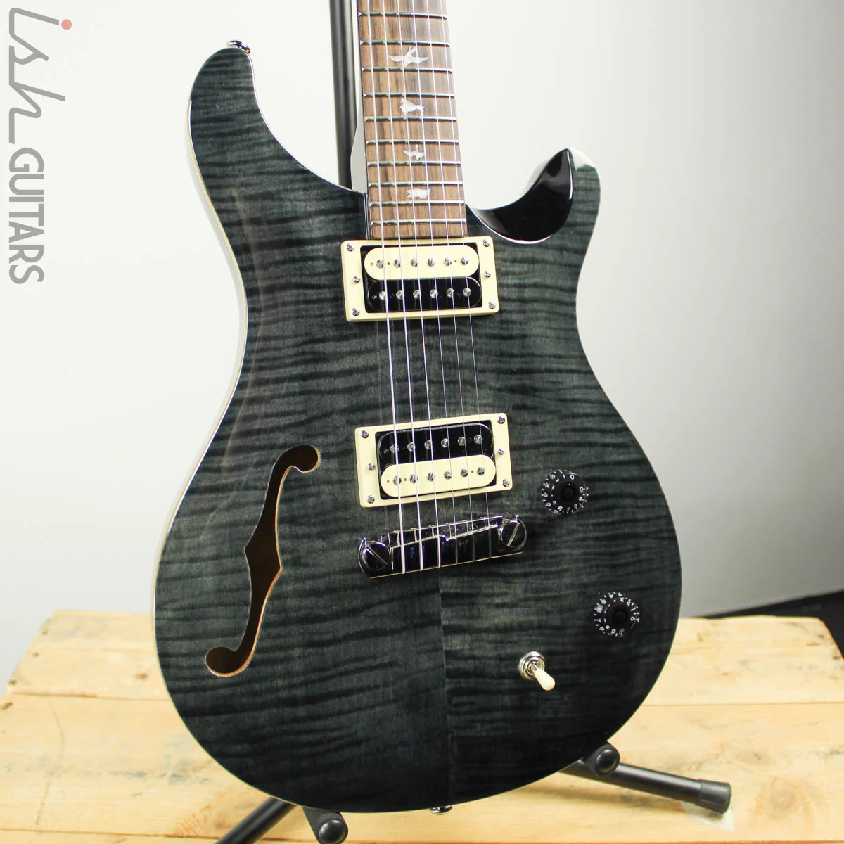 2017 PRS SE Custom 22 Semi-Hollow Grey Black