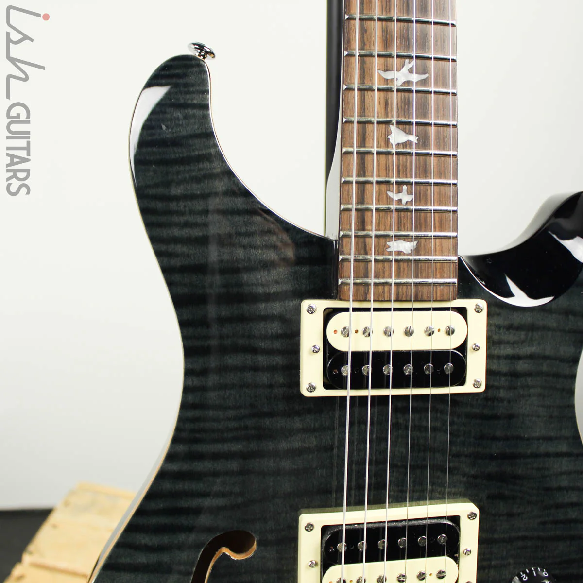 2017 PRS SE Custom 22 Semi-Hollow Grey Black - Image 4