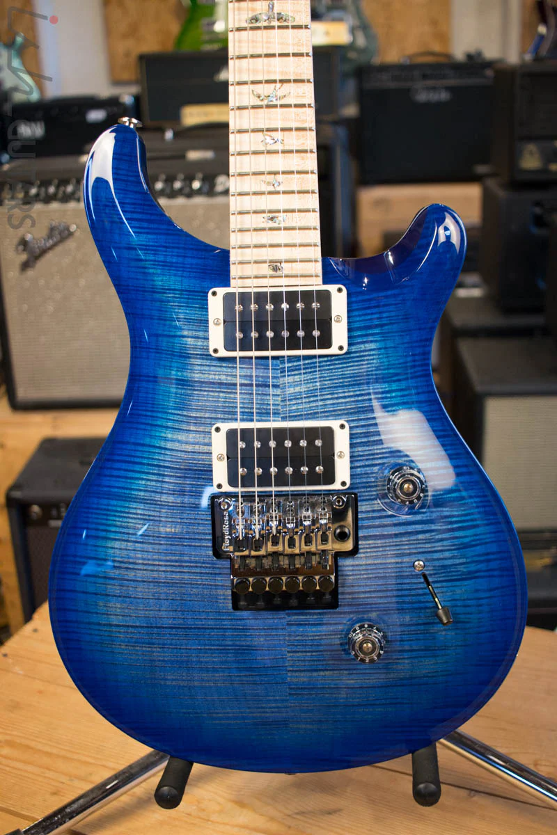2018 PRS Custom 24 Floyd Artist Package Blue Burst Flamed Maple Fretboard