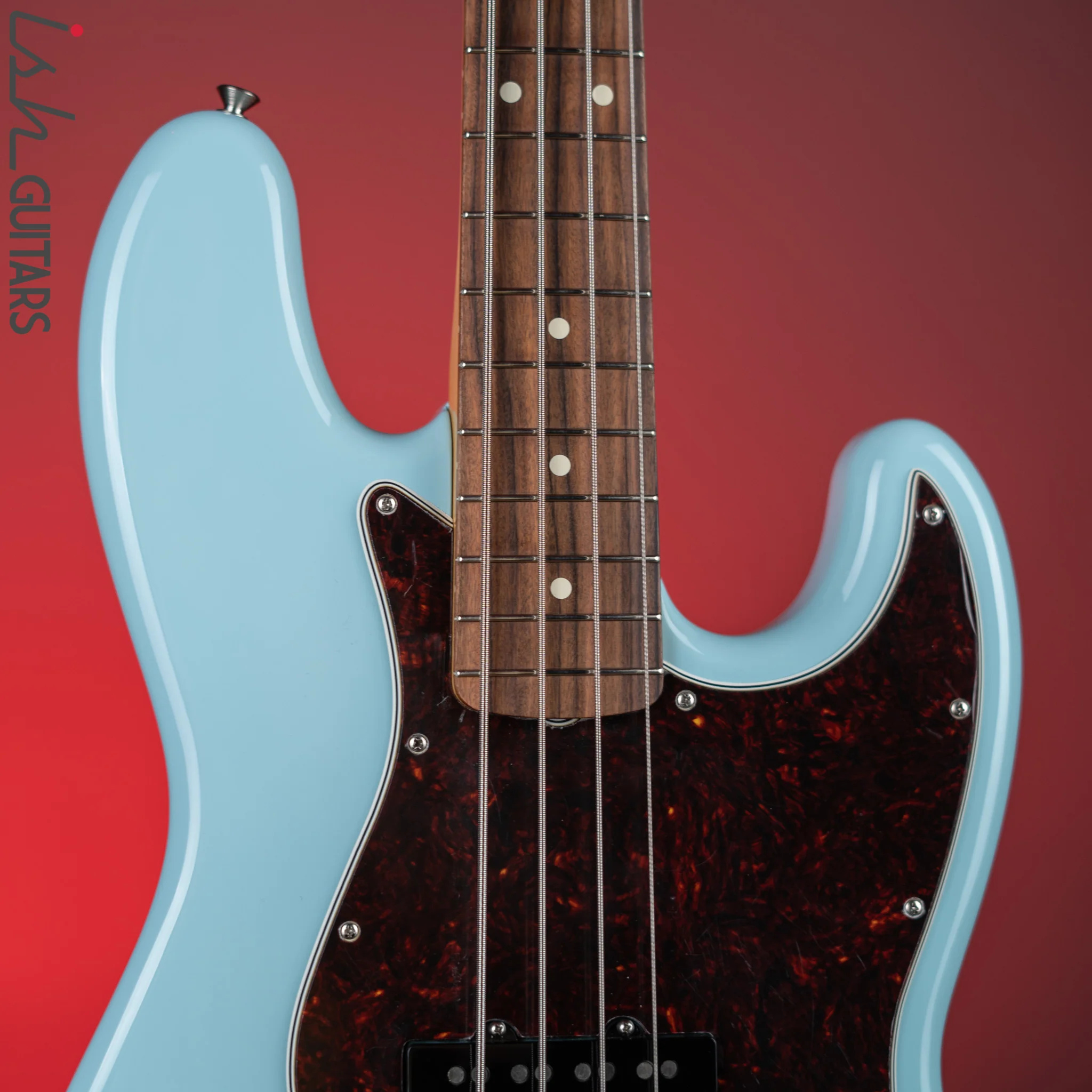 2019 Fender Vintera 60’s Jazz Bass Daphne Blue - Image 3