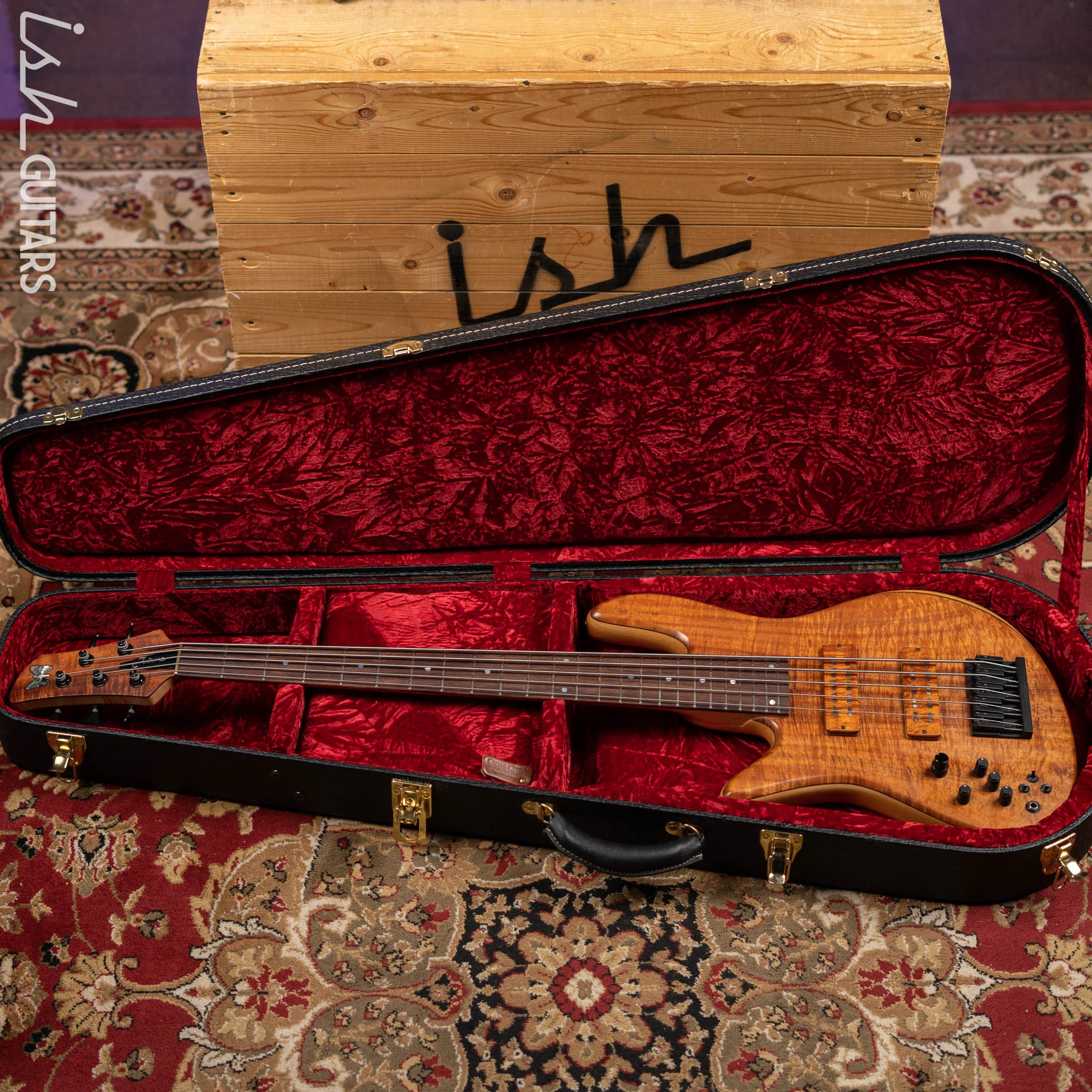 2019 Fodera Emperor 5 Lefty Flame Koa - Image 15