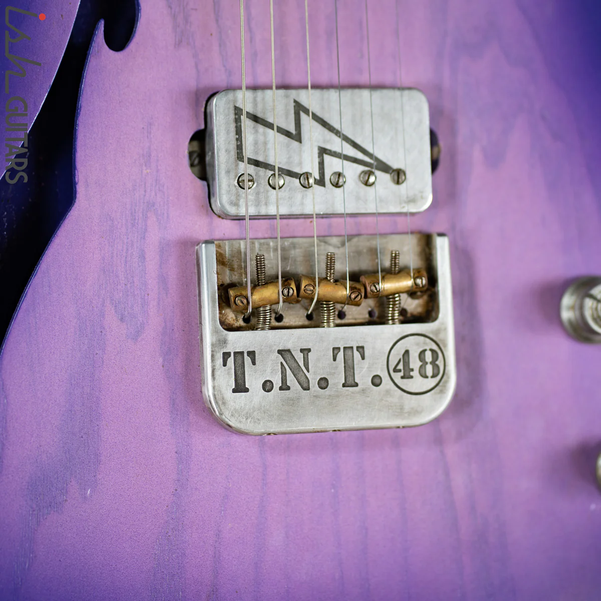 2019 Fraser Vintage Custom Tele Thinline Style Purple Burst - Image 5