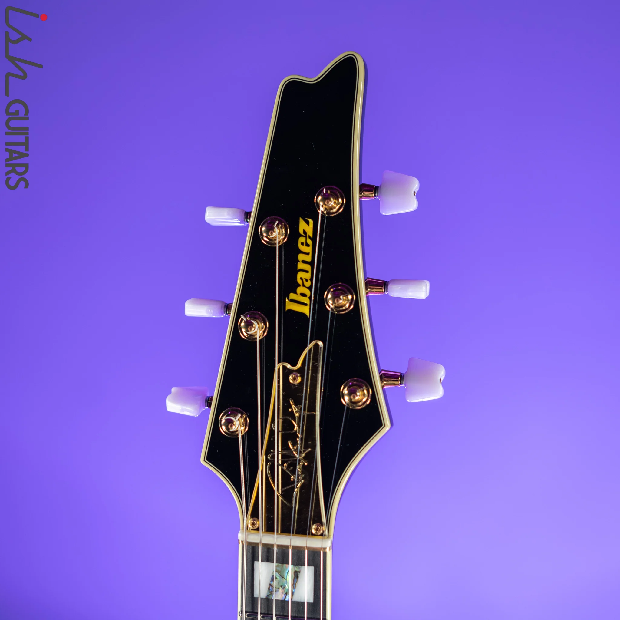 2019 Ibanez Paul Stanley Signature PS4CM Gold Cracked Mirror - Image 7