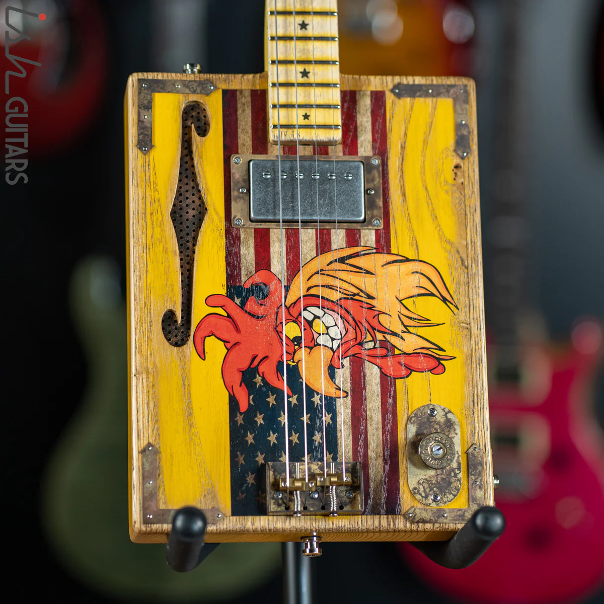 2019 Paoletti Rooster II Loft Series Christopher Ameruoso Cigar Box Guitar