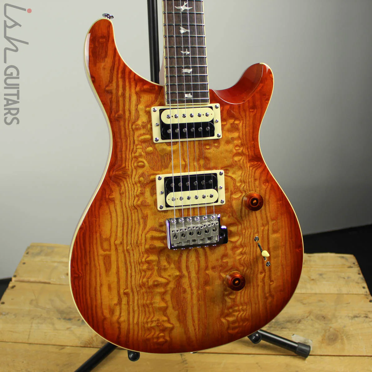 2020 PRS SE Custom 24 Burled Ash Vintage Sunburst
