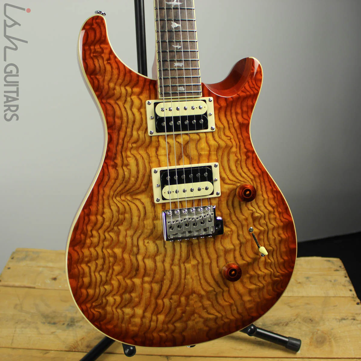 2020 PRS SE Custom 24 Burled Ash Vintage Sunburst