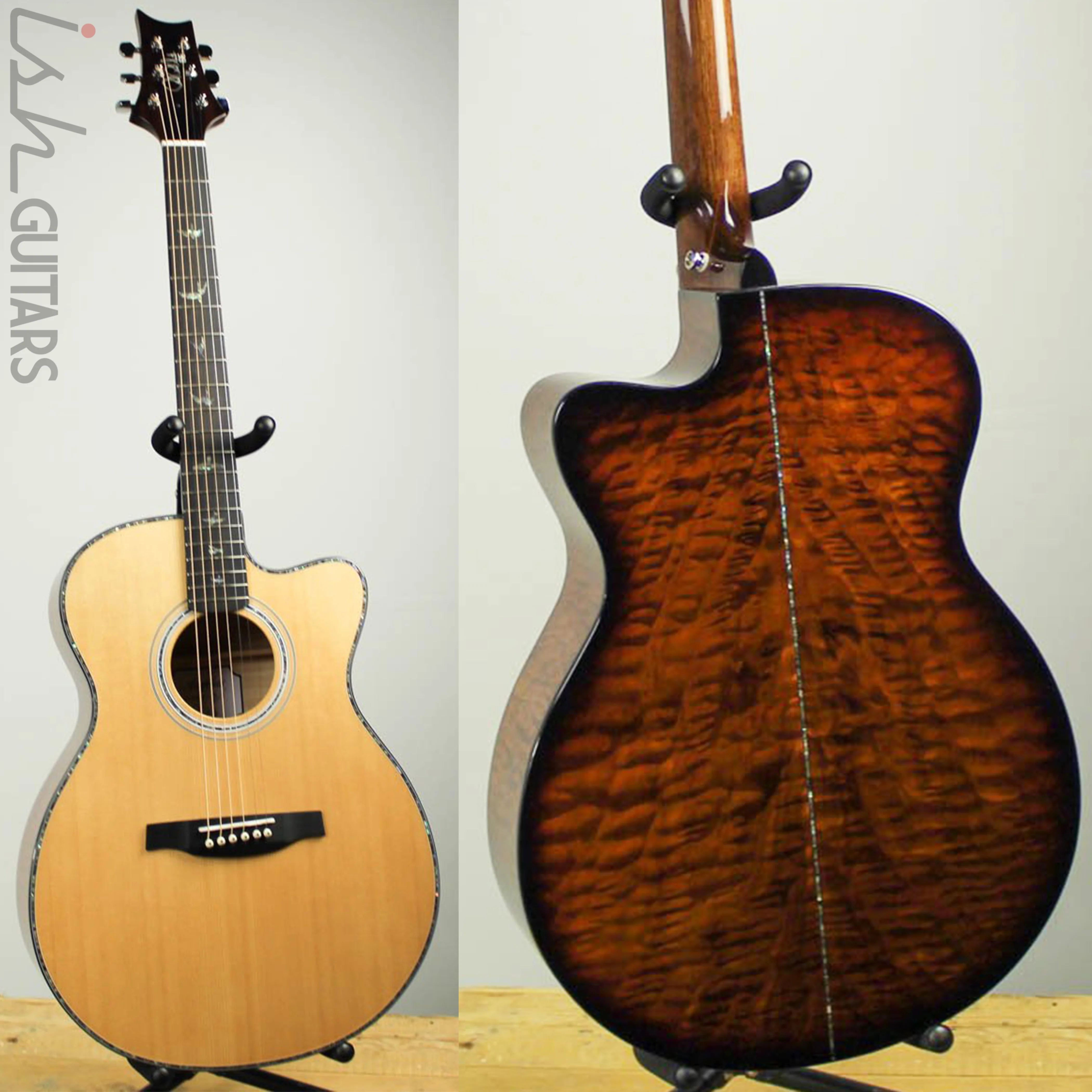 2019 PRS SE A55E Angelus Black Gold Burst Acoustic Electric
