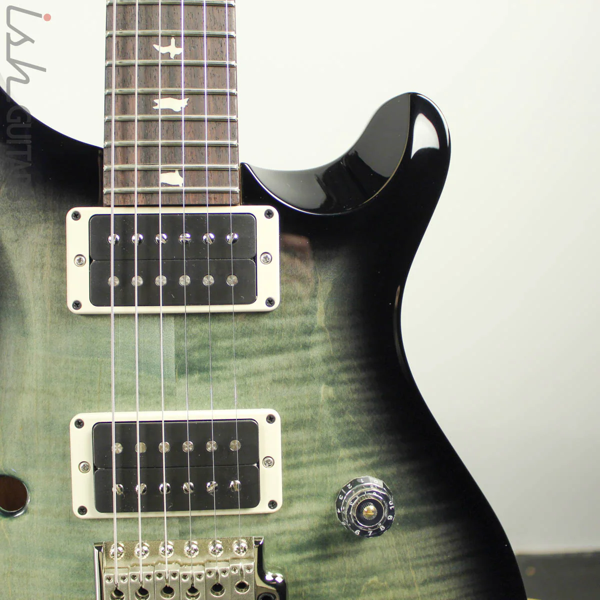 2019 PRS CE 24 Semi-Hollow Trampas Green Smokewrap Burst - Image 3