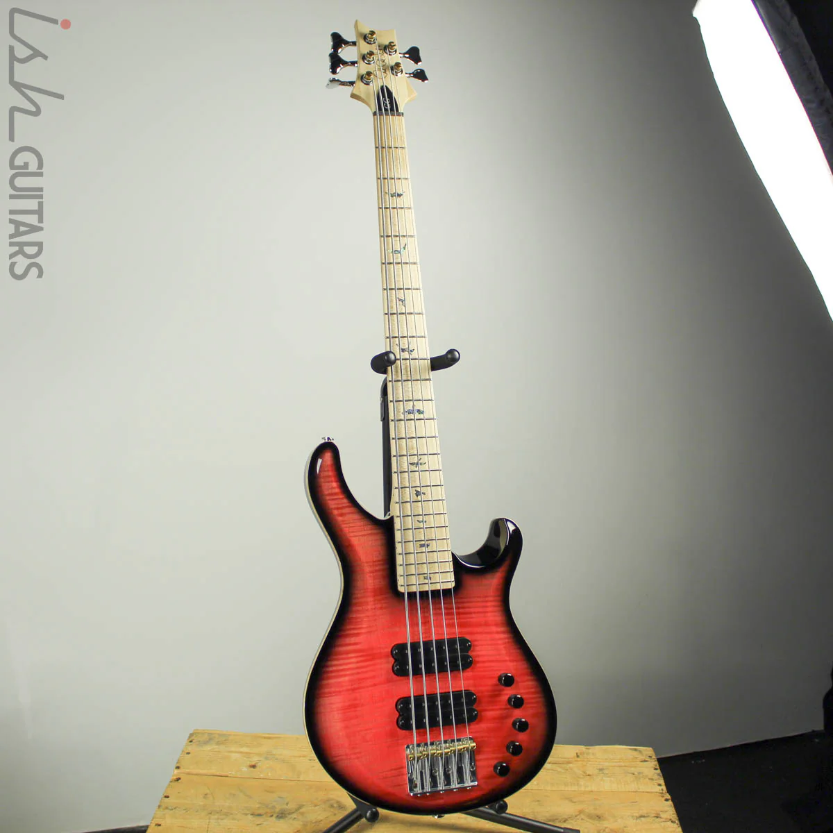 2019 PRS Gary Grainger 5-String Bass Salmon Smokeburst Maple Fretboard - Image 2