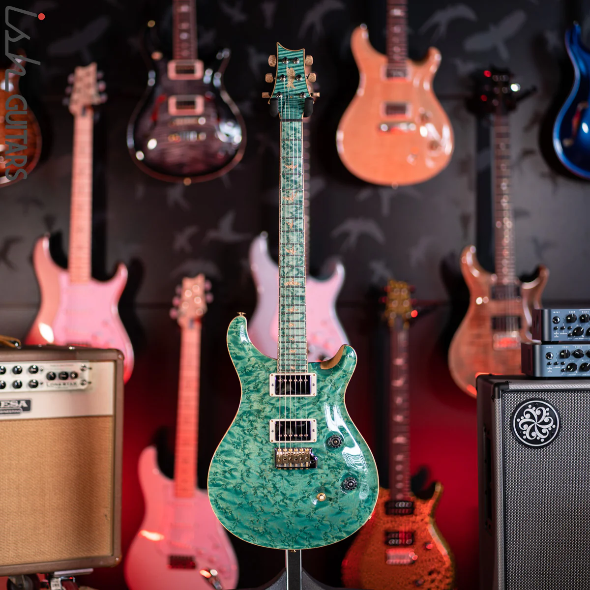 2019 PRS Private Stock Custom 24 Birdseye Maple Bahamian Blue - Image 2