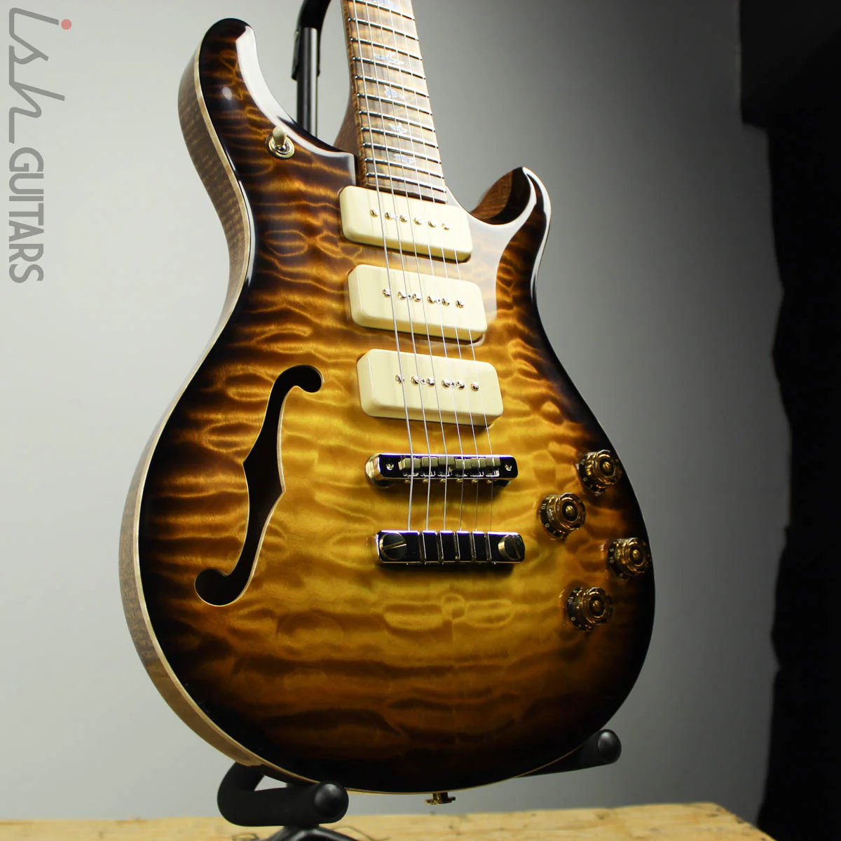 2019 PRS Private Stock McCarty 594 Semi-Hollow P90 McCarty Glow Smoked Burst - Image 2