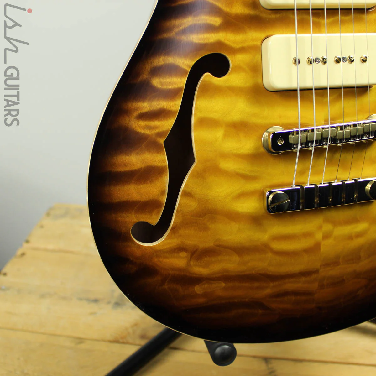 2019 PRS Private Stock McCarty 594 Semi-Hollow P90 McCarty Glow Smoked Burst - Image 6