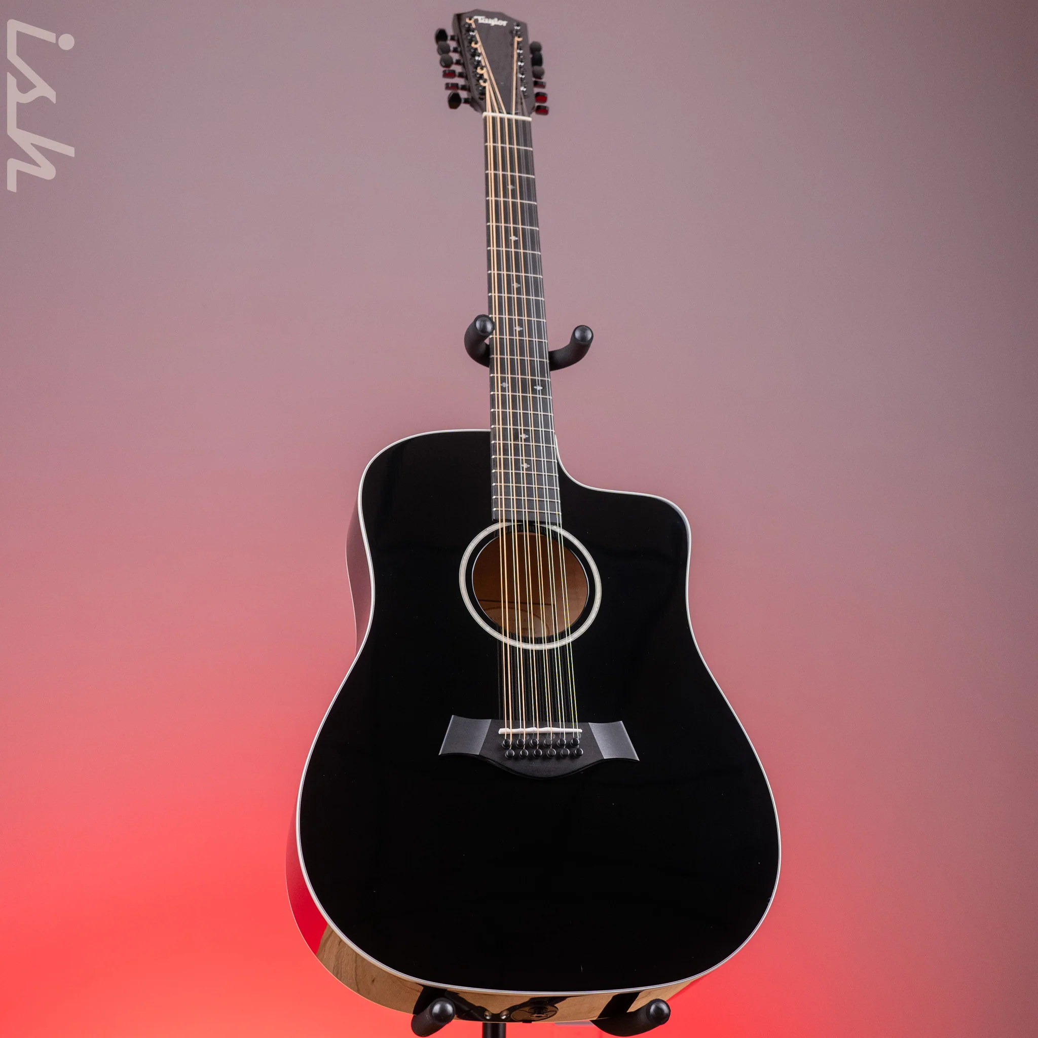2019 Taylor Custom 250ce-BLK DLX 12-String Acoustic-Electric Guitar - Image 2