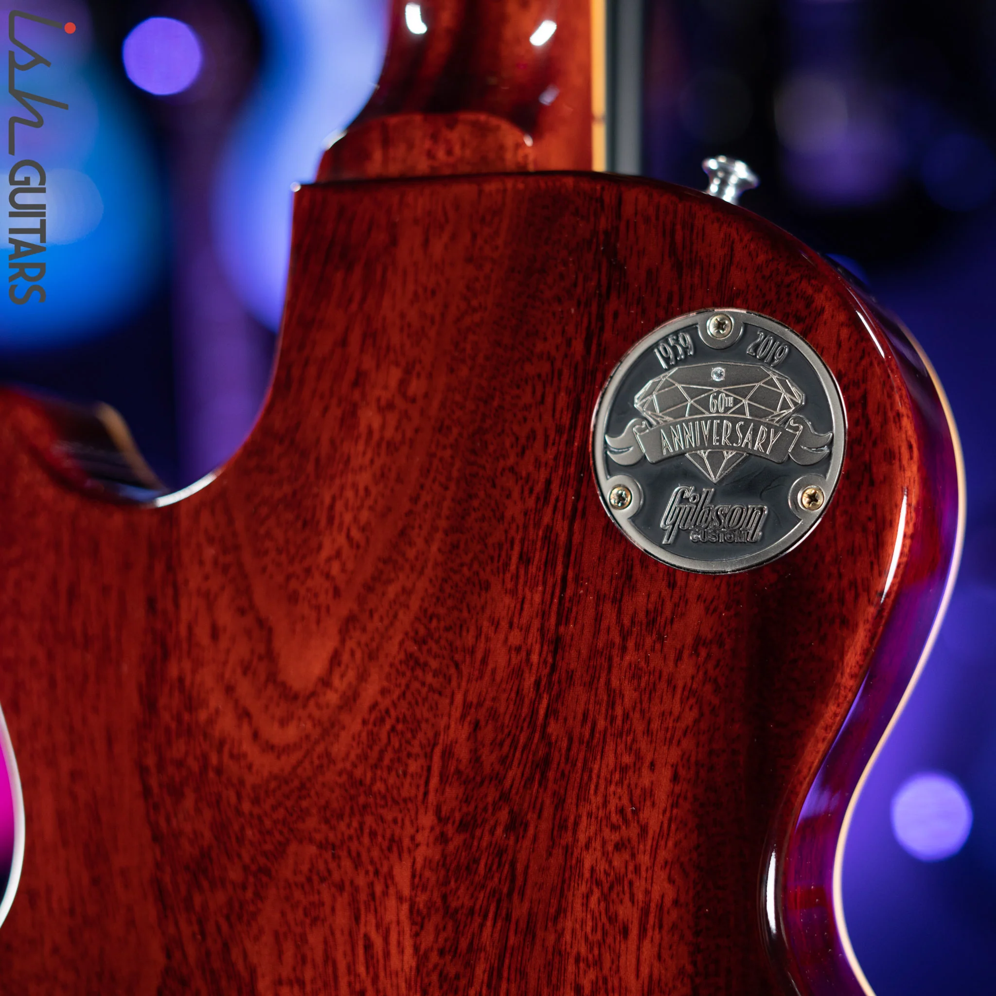 2020 Gibson Custom 60th Anniversary '59 Les Paul Reissue Deep Cherry Sunburst - Image 9