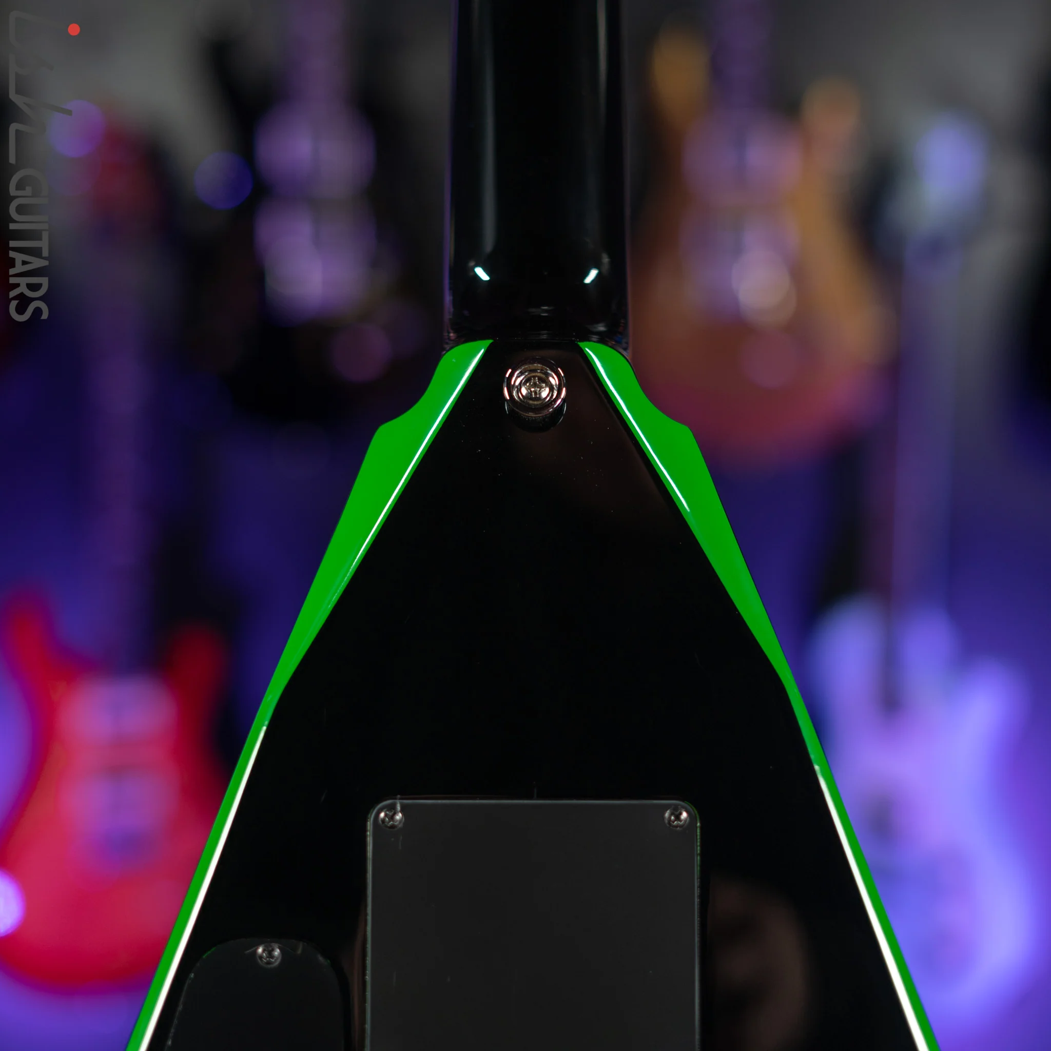 2020 Jackson RRX24 Black with Neon Green Bevels - Image 12