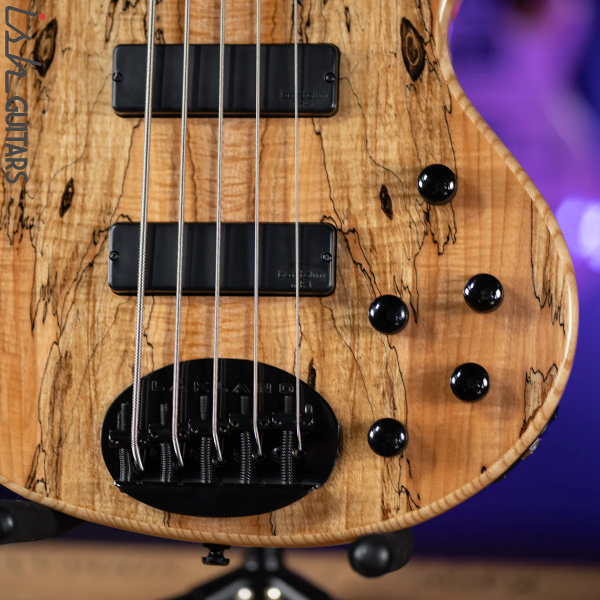 2020 Lakland Skyline Series 55-01 5-String Bass Natural Spalted Maple - Image 4