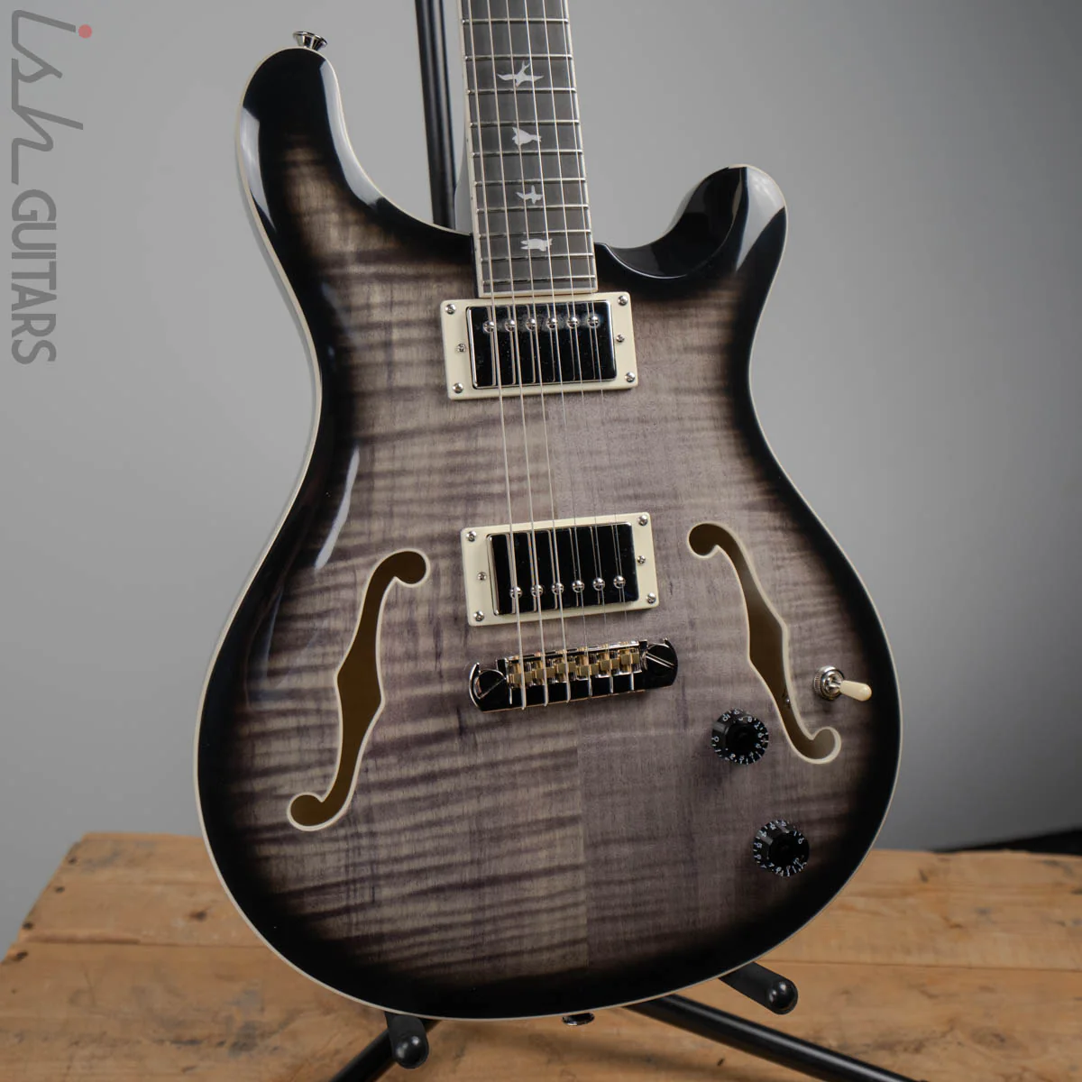 2020 Paul Reed Smith PRS SE Hollowbody II Flame Top Charcoal Burst