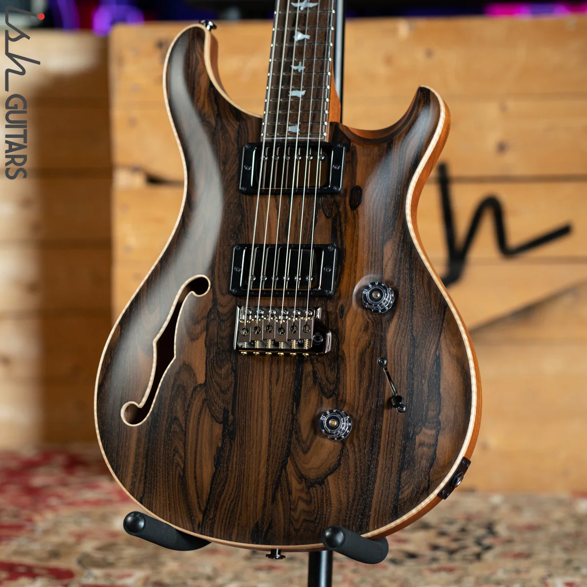 2020 PRS Private Stock Custom 24 Semi-Hollow Ziricote Satin
