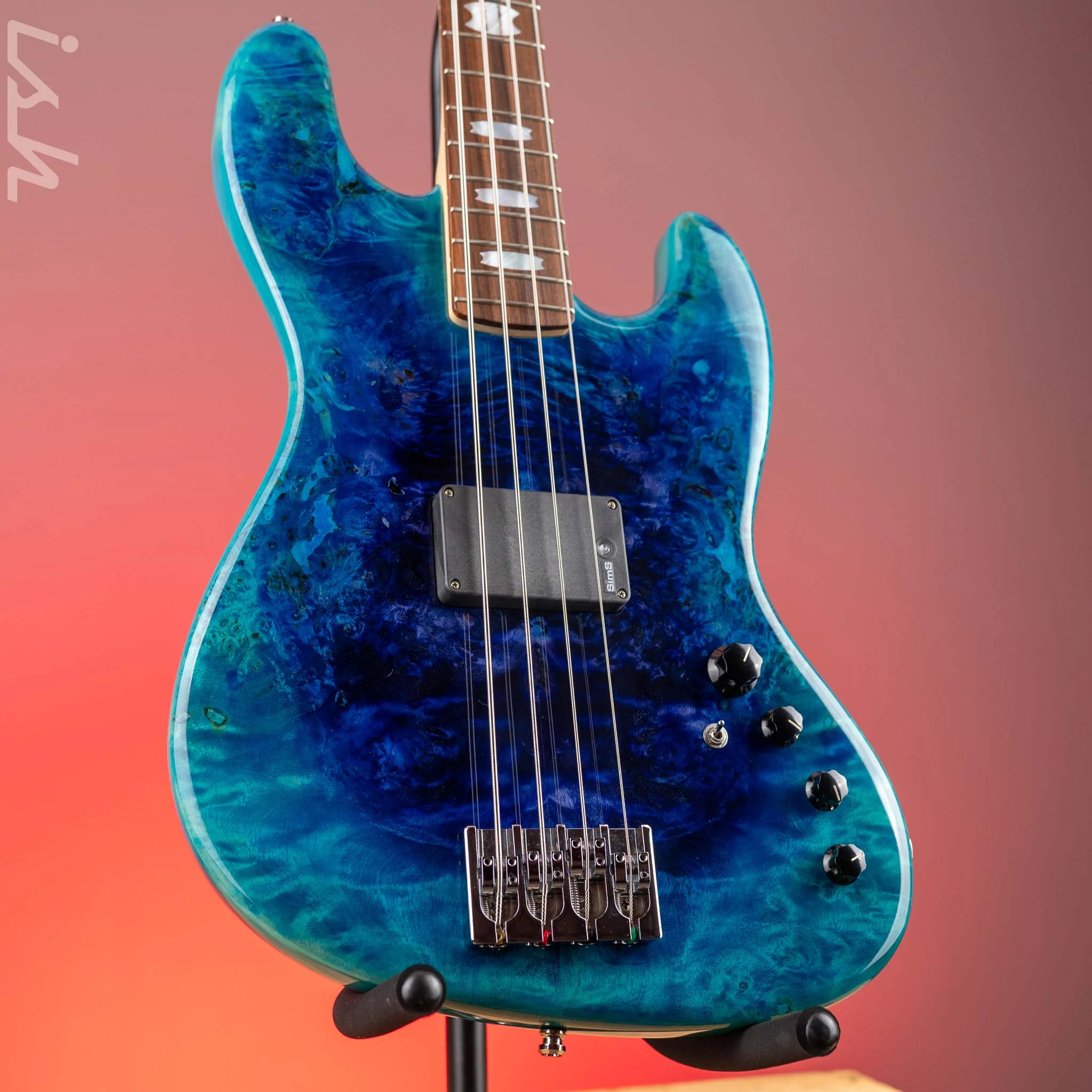 2020 Spector Coda P 4 String Bass Sims Super Quad Tsunami Blue