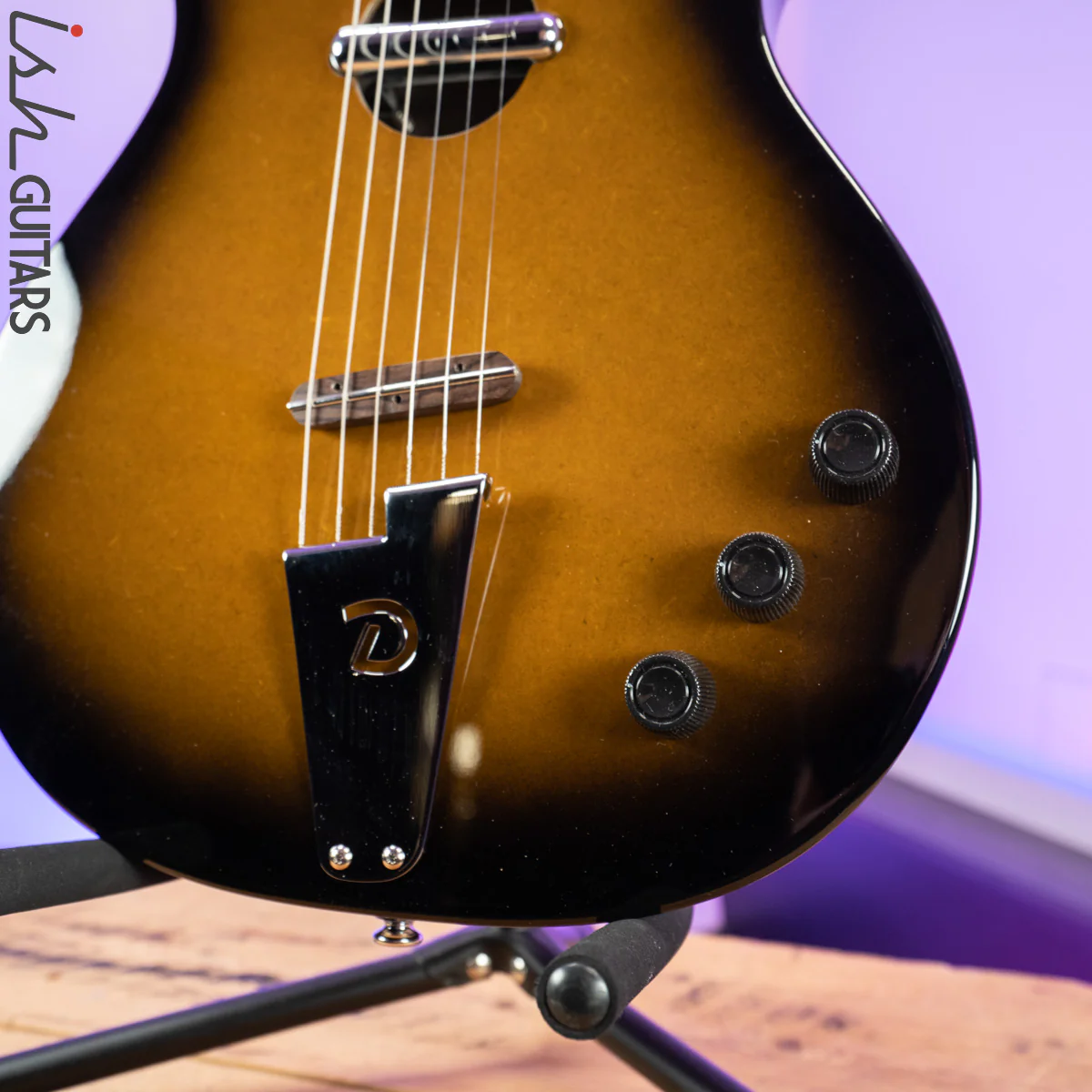 Danelectro Convertible Acoustic Electric Tobacco Sunburst w/Piezo - Image 4