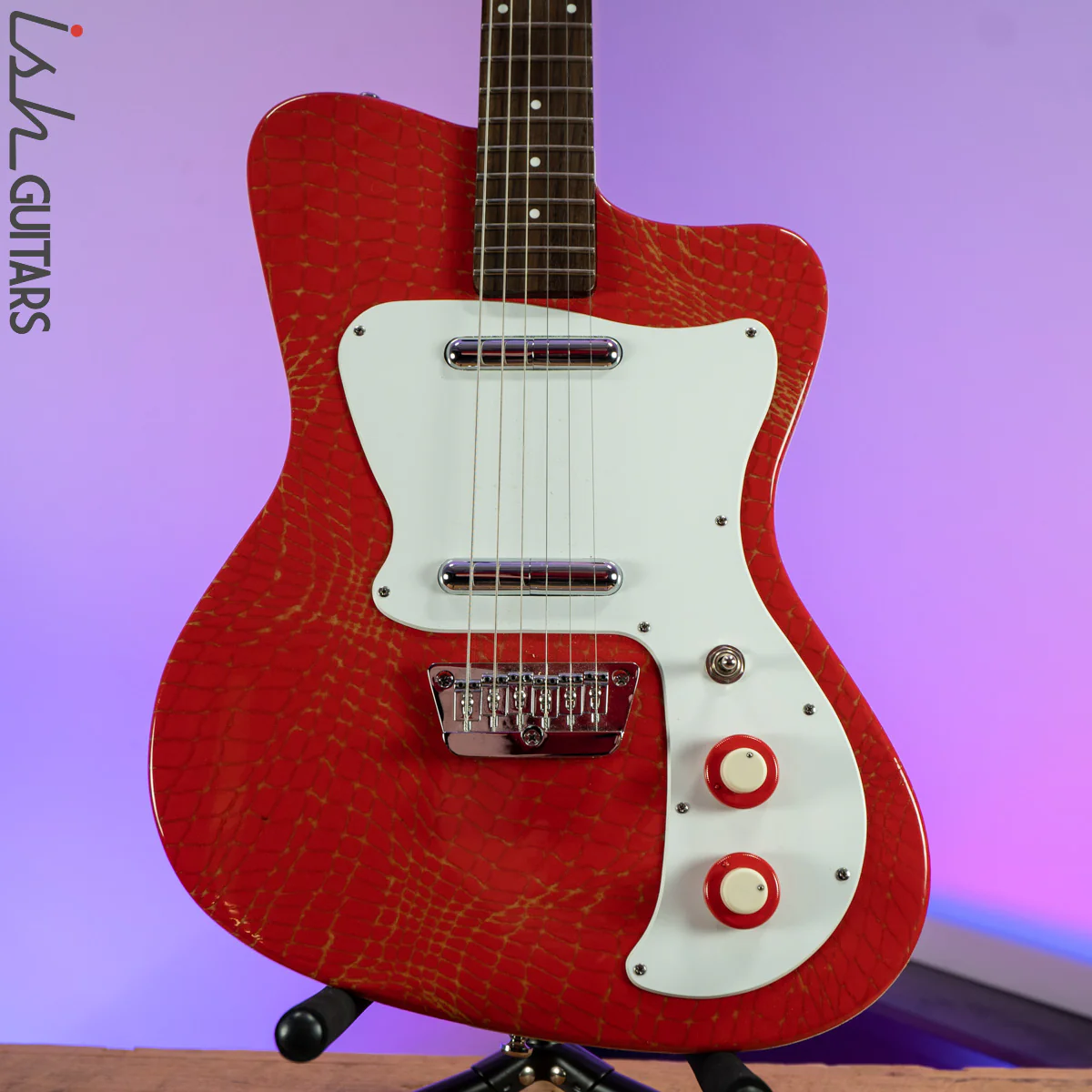 Danelectro Heaven Hawk Guitar Red Alligator Prototype