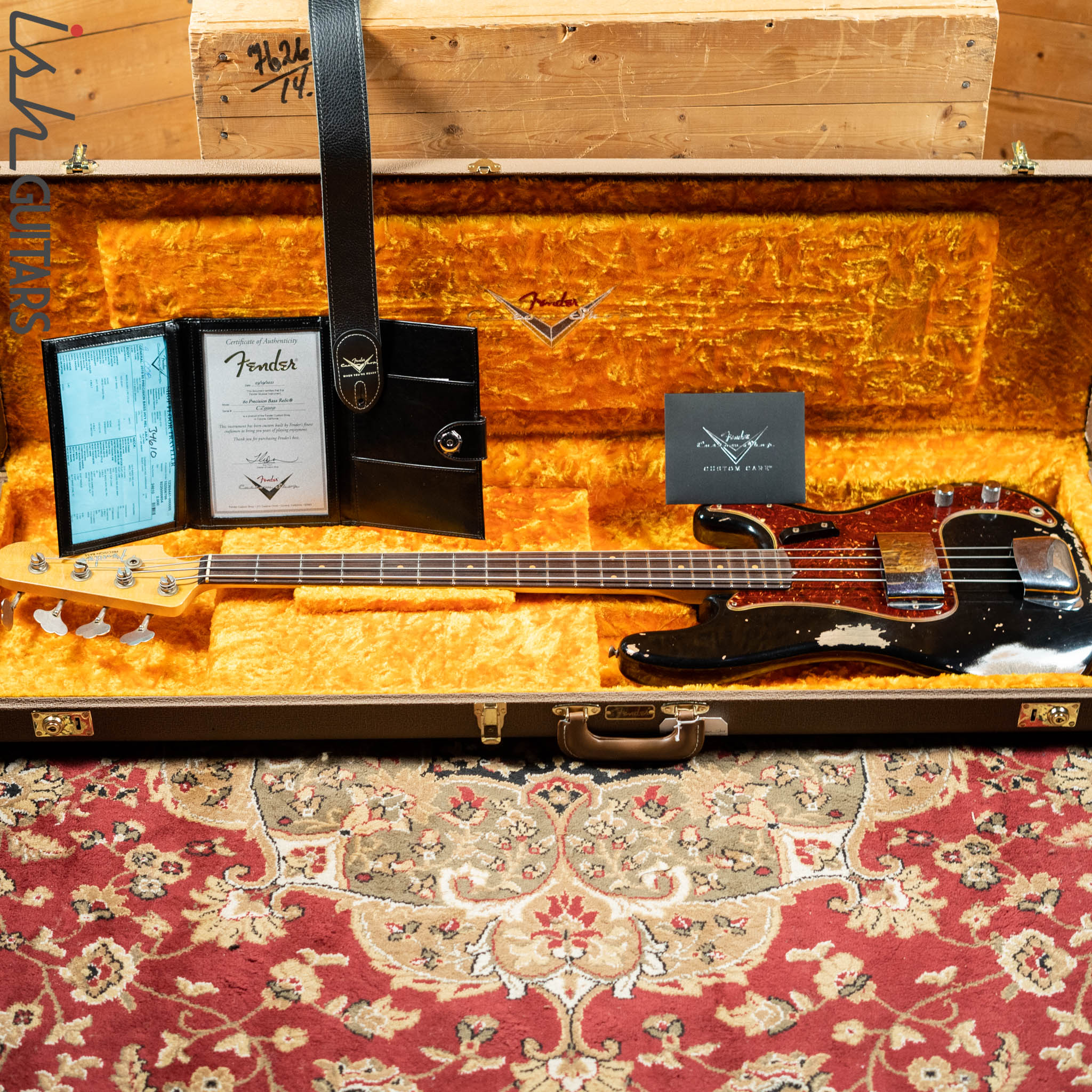 2021 Fender Custom Shop '60 Precision Bass Heavy Relic Black - Image 11