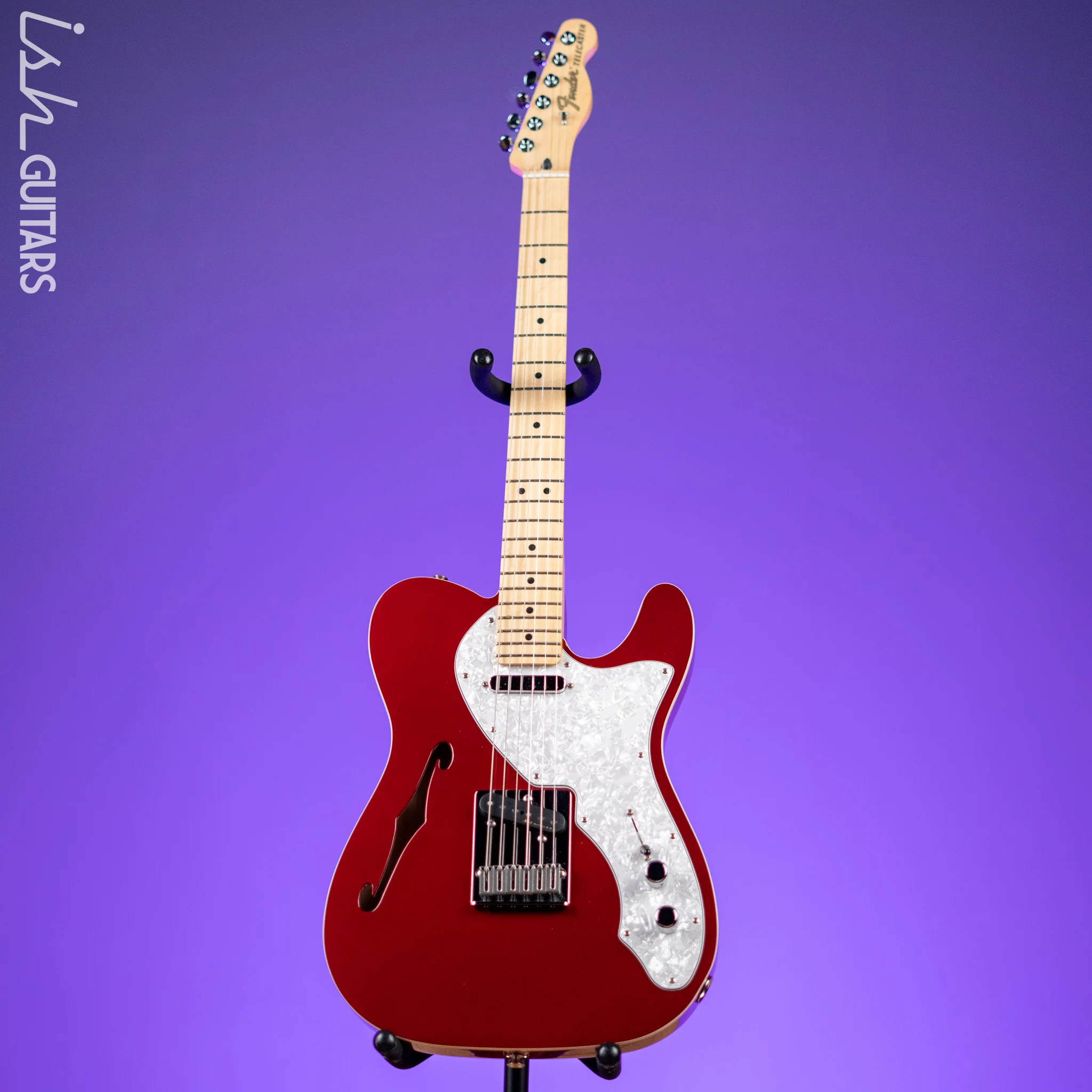 2021 Fender Deluxe Telecaster Thinline Candy Apple Red - Image 2