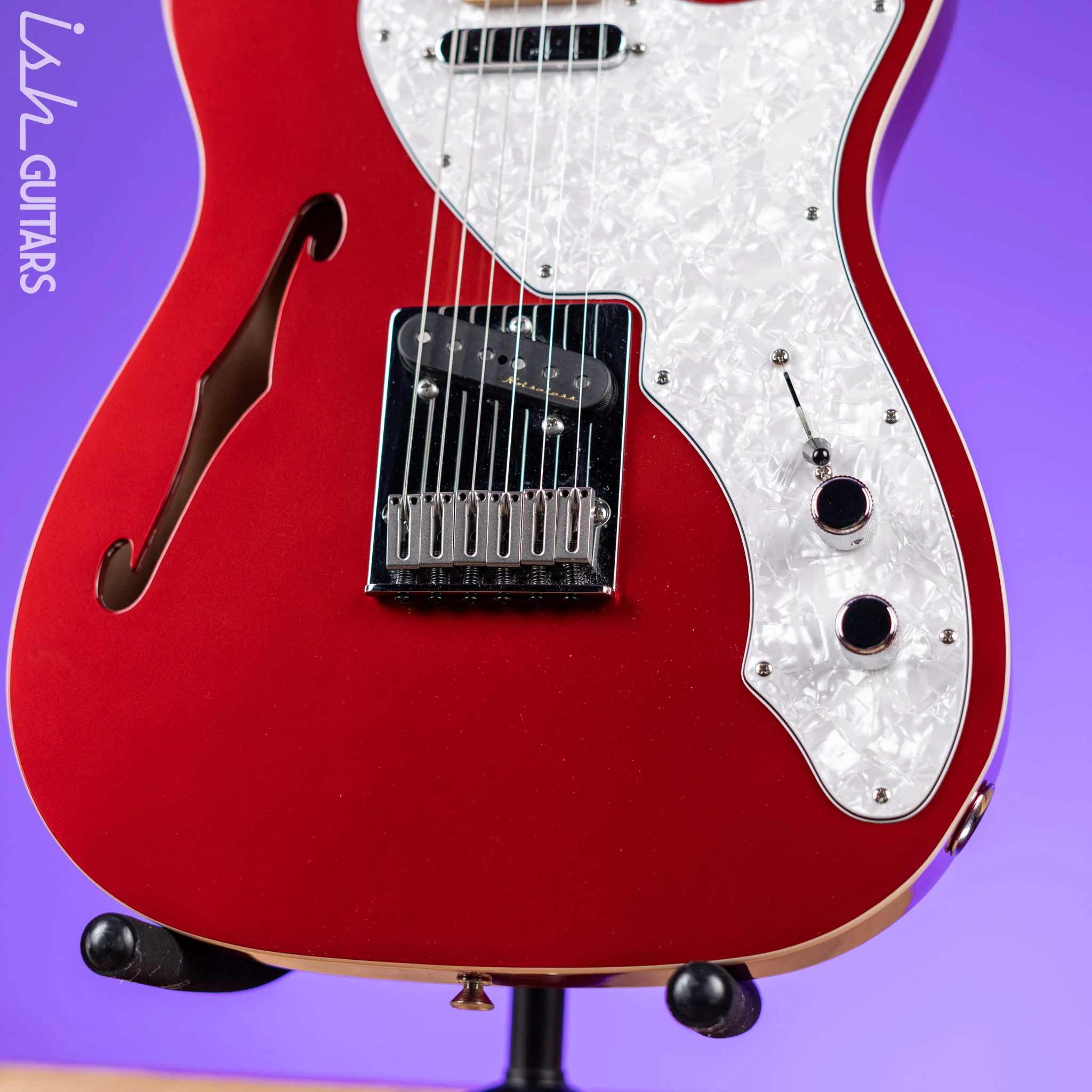 2021 Fender Deluxe Telecaster Thinline Candy Apple Red - Image 4