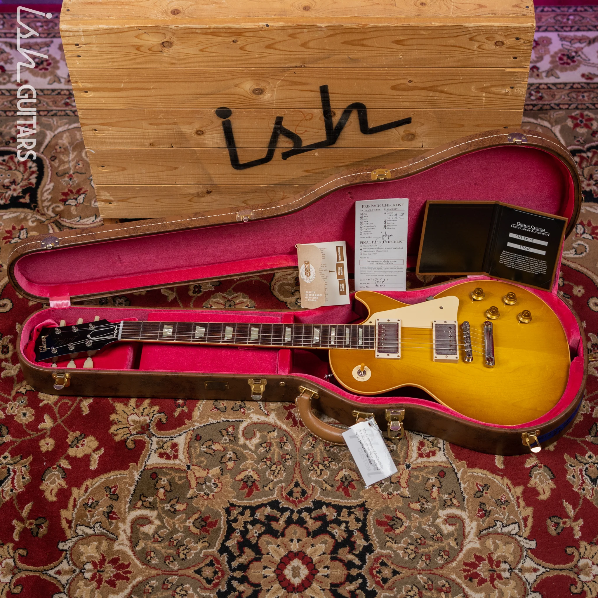 2021 Gibson Custom ‘58 Les Paul Standard R8 VOS Lemon Burst - Image 13