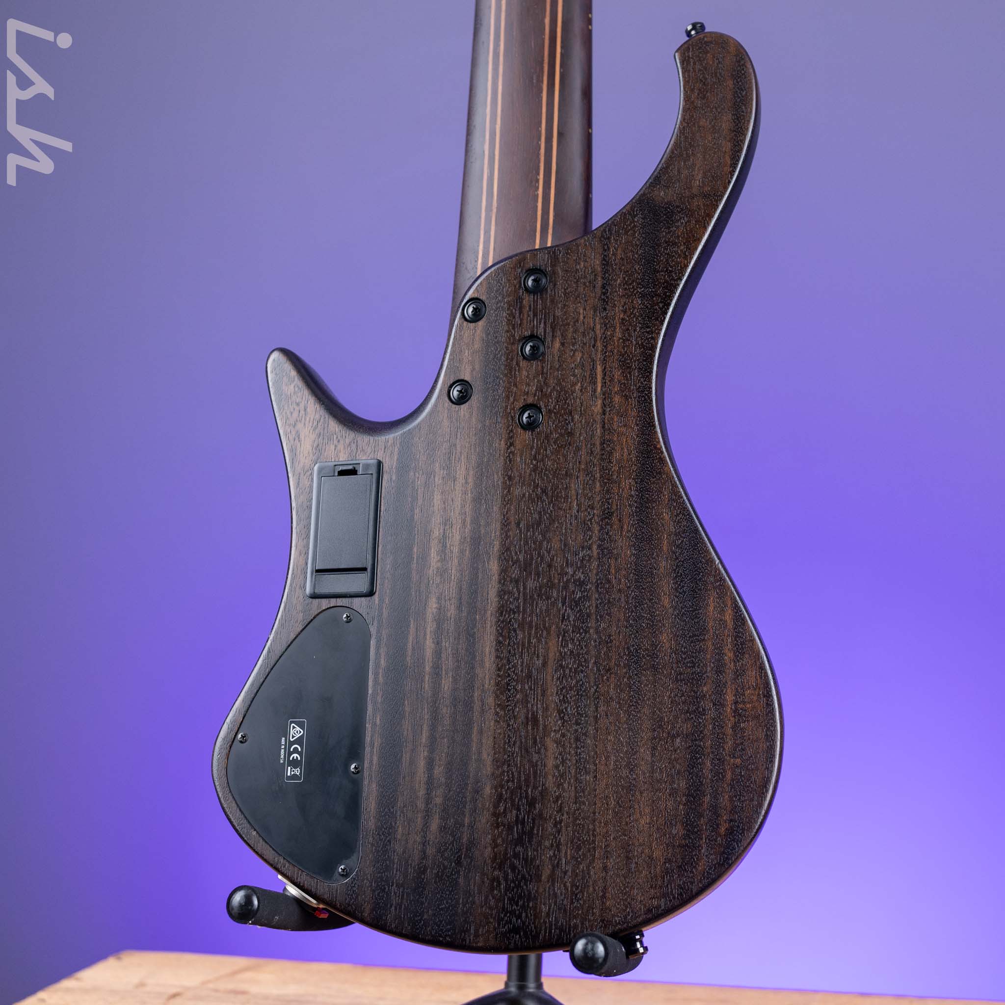 2021 Ibanez EHB1506MS 6-String Bass Black Ice Flat - Image 8