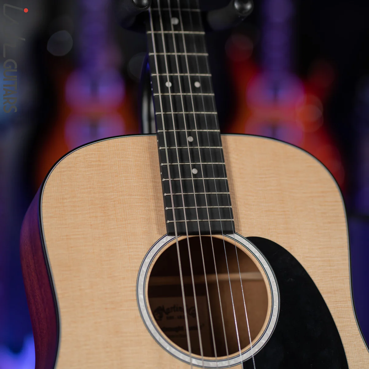 Martin DJr-10 Dreadnought Junior Acoustic Guitar Natural Sitka - Image 5