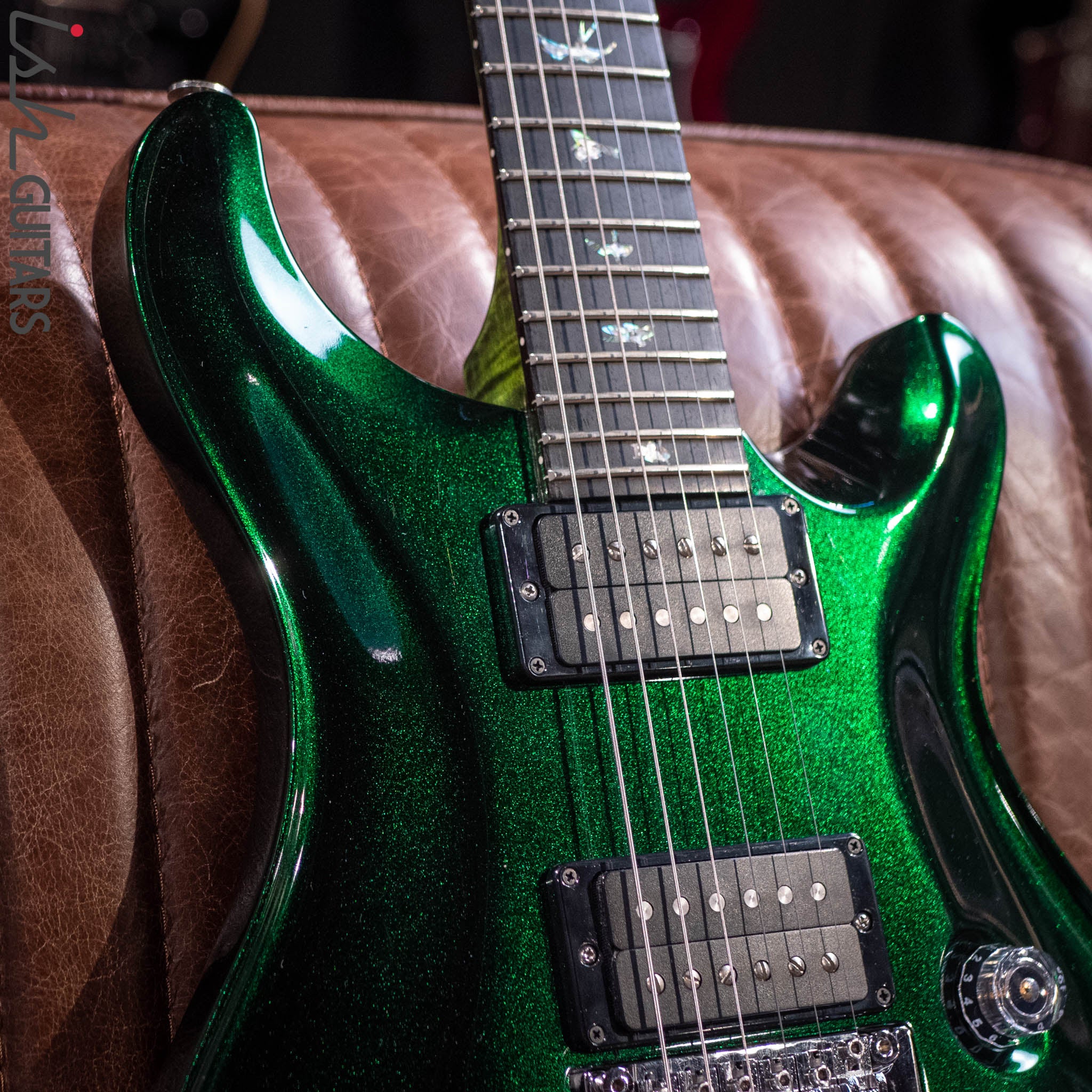 2021 PRS Custom 24 Floyd Rose Custom Color Emerald Green Metallic - Image 3