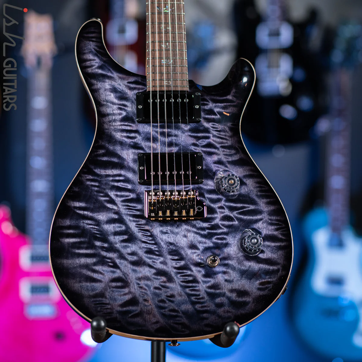 PRS Custom 24 Purple Mist One Piece Quilt Maple 10 Top Wood Library