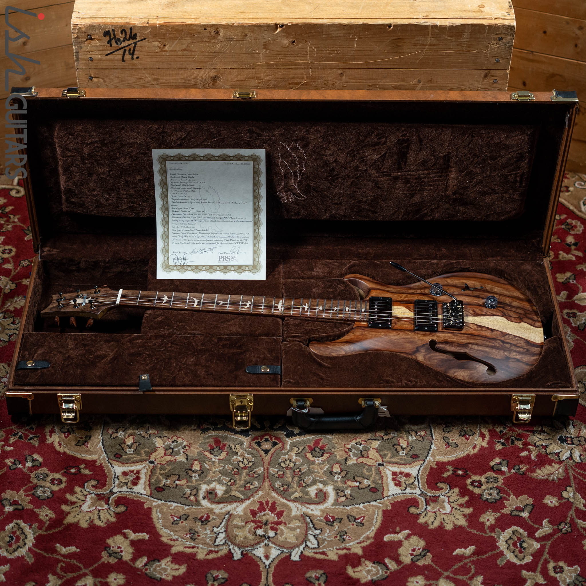 2021 PRS Custom 24 Semi-Hollow Private Natural Hormigo - Image 14