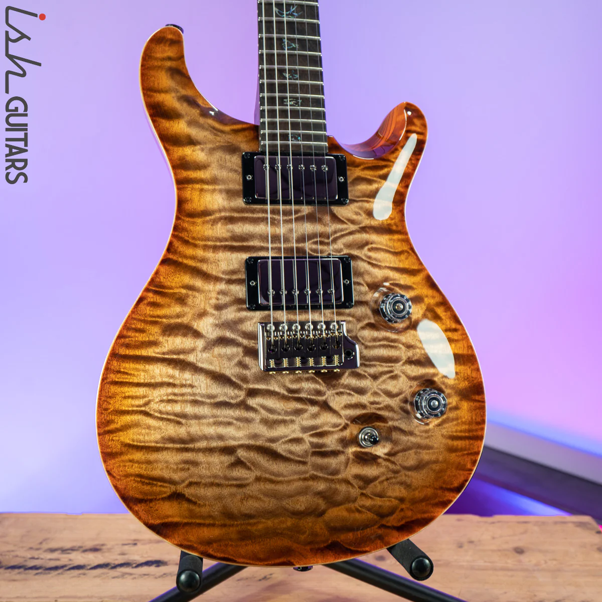 PRS Custom 24 Wood Library Autumn Sky One Piece Quilt 10 Top