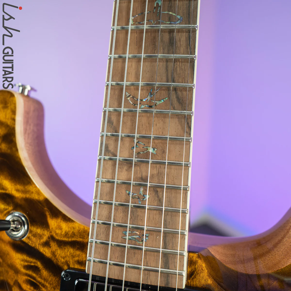 PRS McCarty 594 Wood Library Yellow Tiger 10 Top Quilt - Image 6