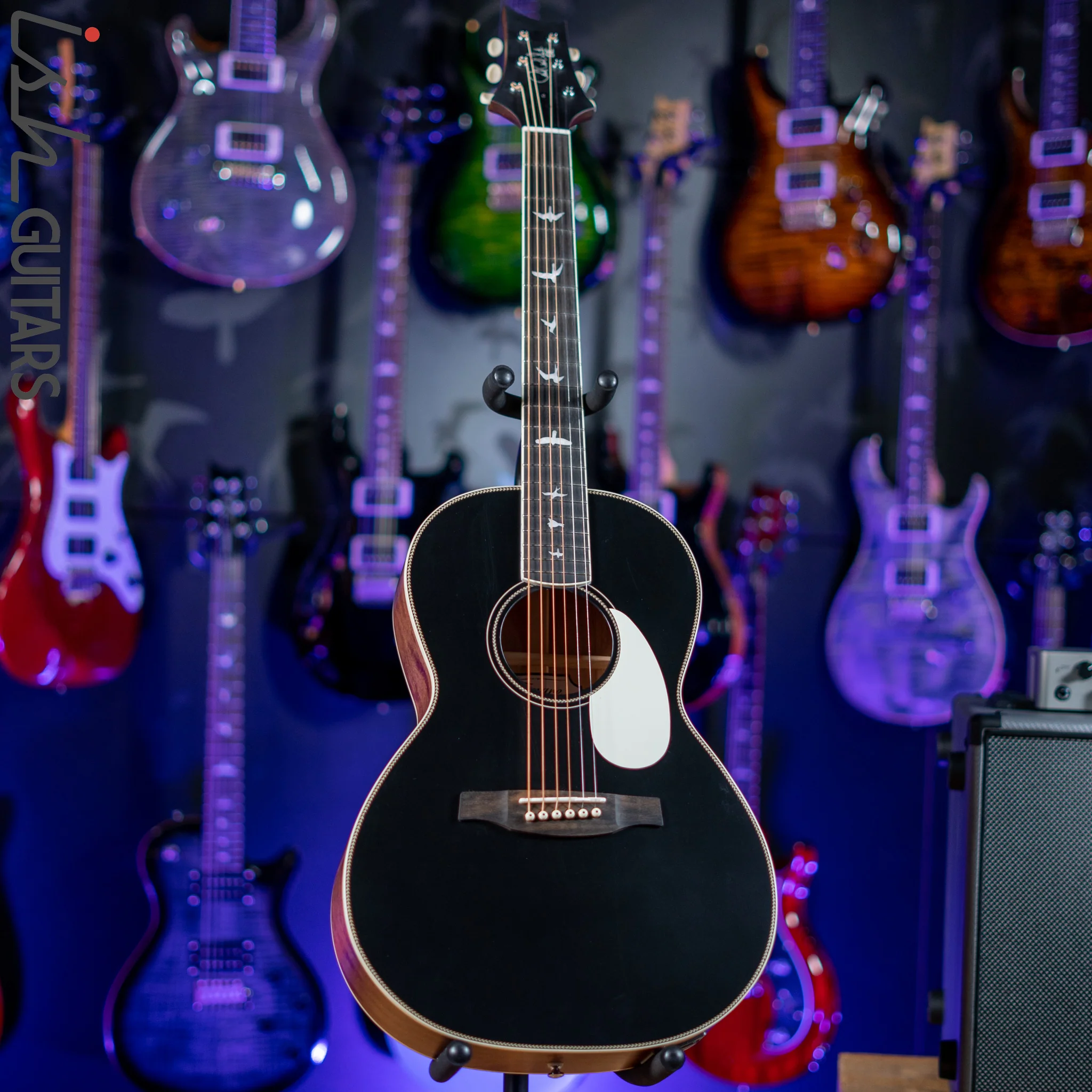 2021 PRS SE P20E Parlor Acoustic Guitar Black Top Demo - Image 2