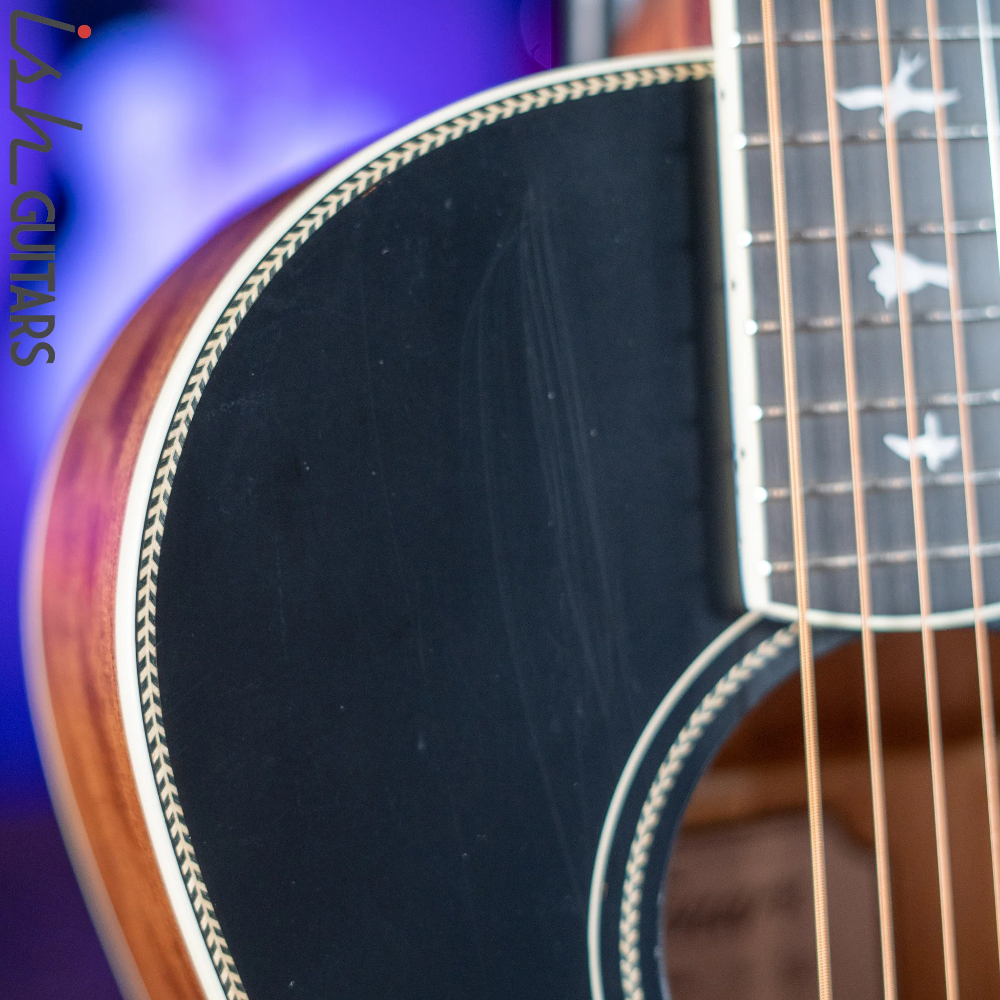 2021 PRS SE P20E Parlor Acoustic Guitar Black Top Demo - Image 5