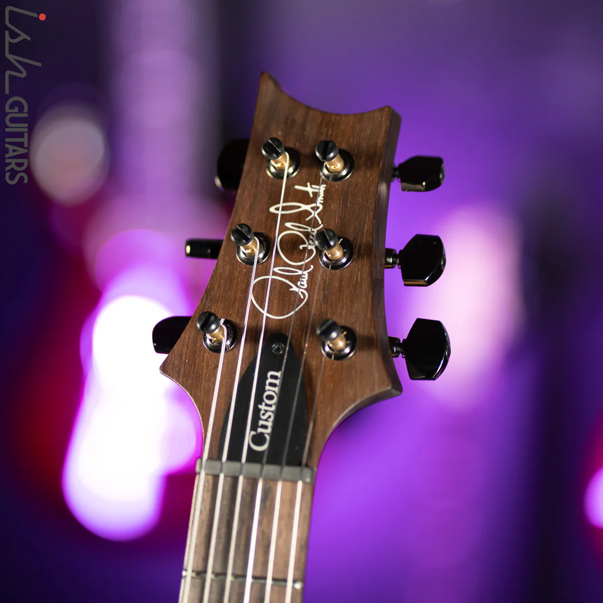 PRS Custom 24 Wood Library 1 Piece 10 Top Quilt Rosewood Neck Purple Mist - Image 7