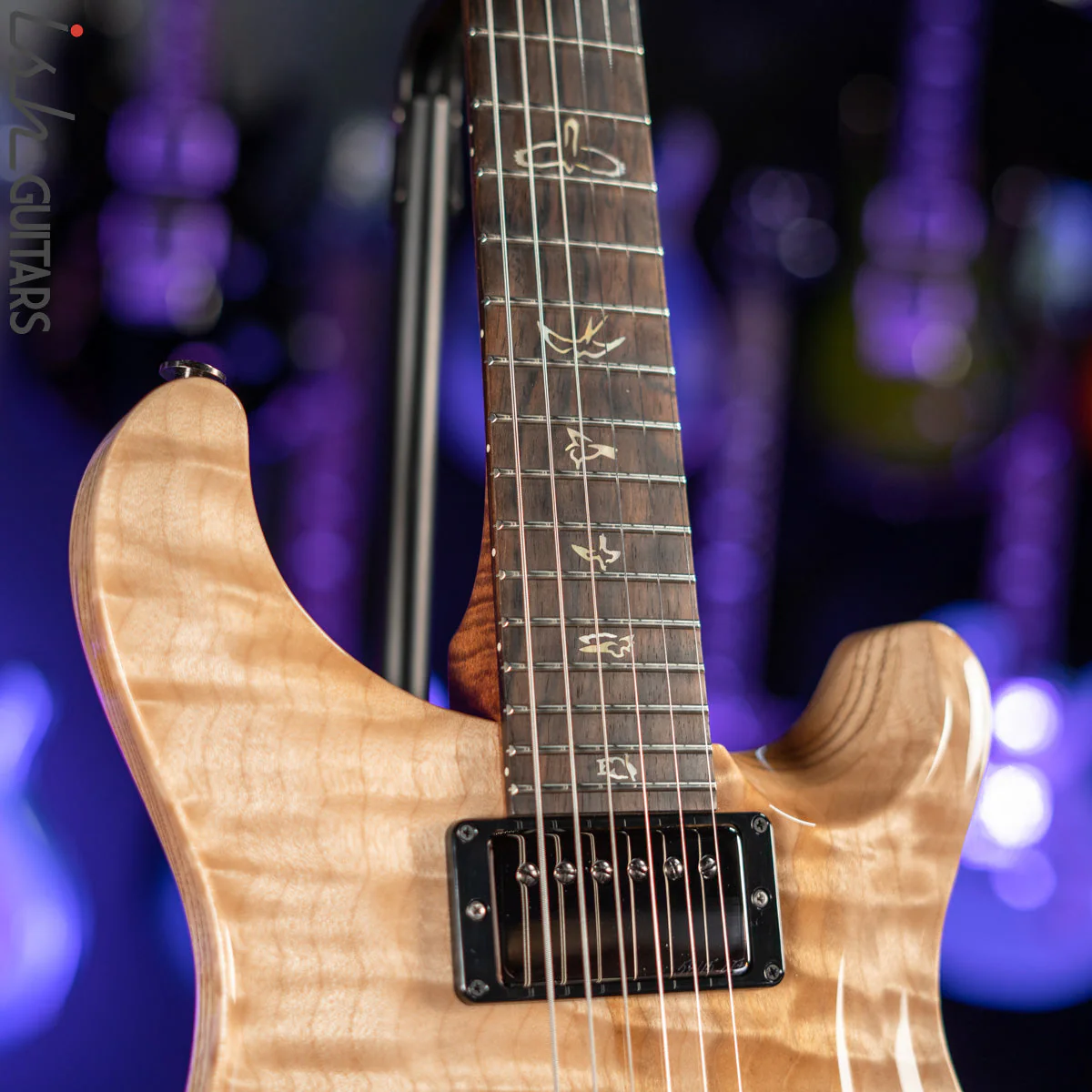 2021 PRS Wood Library Custom 24 10 Top Quilt Torrefied Maple Neck Natural Gloss - Image 5