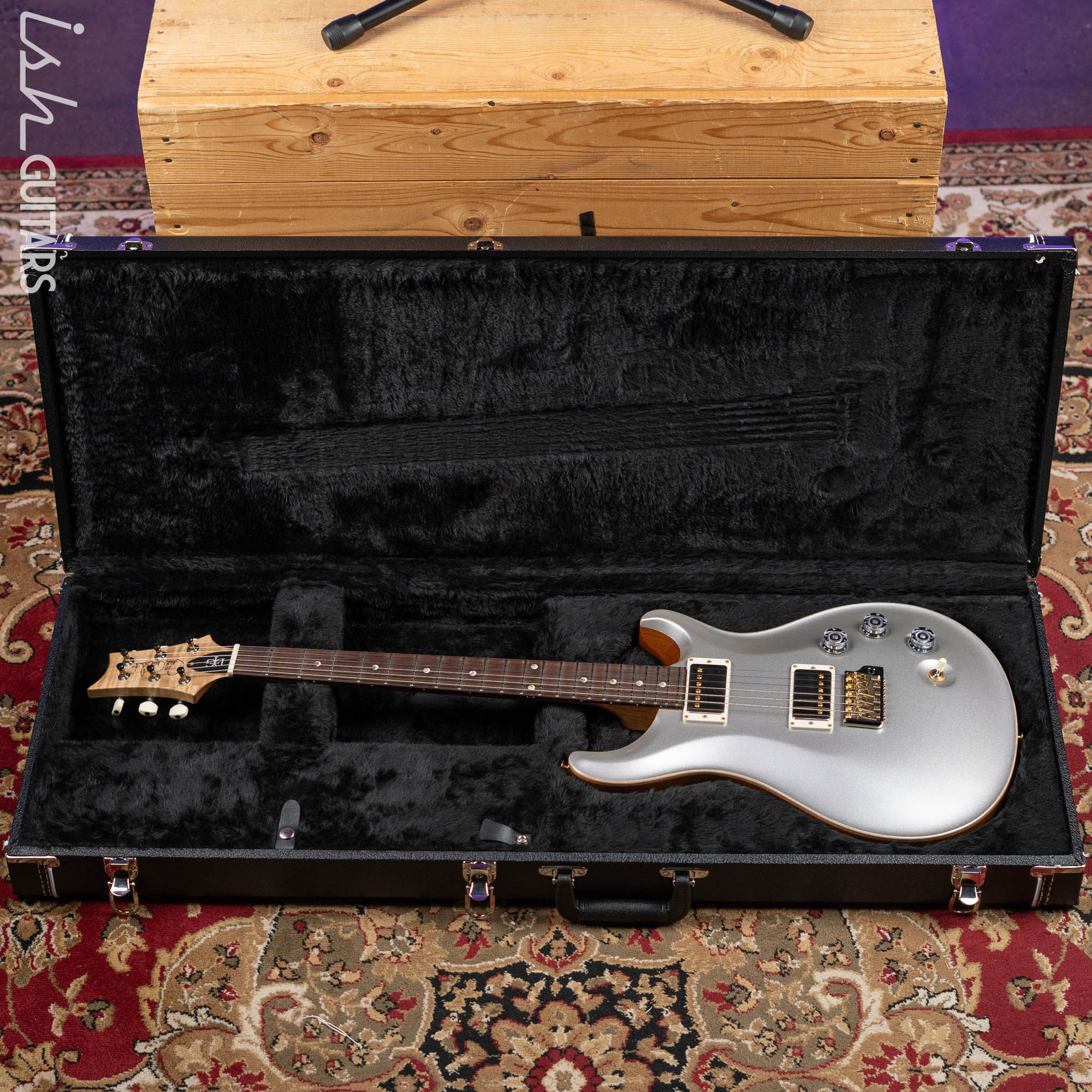 2021 PRS Wood Library DGT Figured Maple Neck Platinum Satin - Image 15