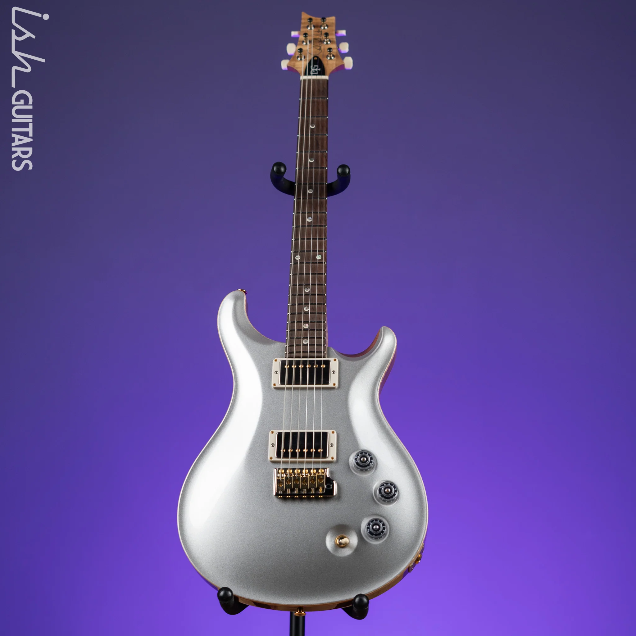 2021 PRS Wood Library DGT Figured Maple Neck Platinum Satin - Image 2