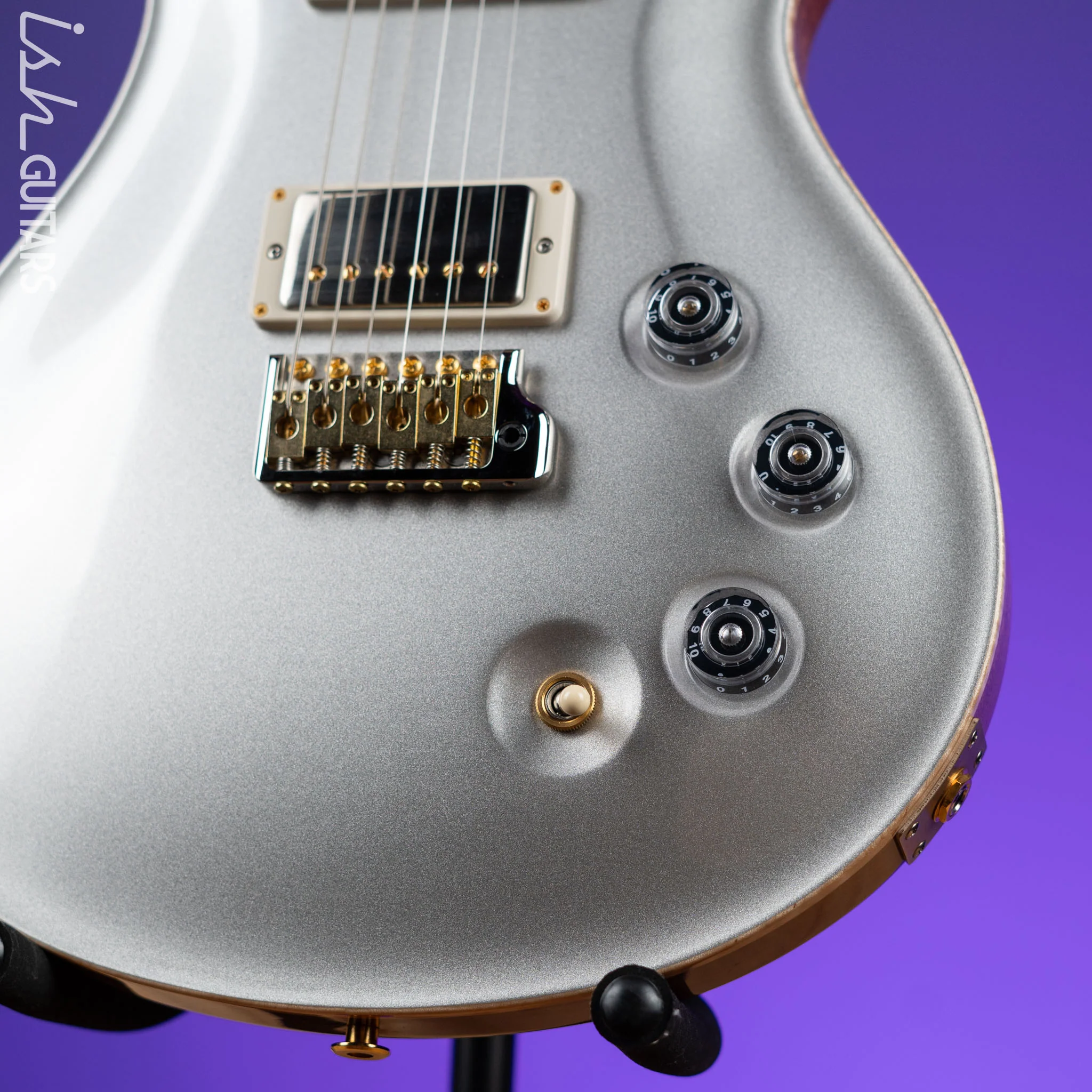 2021 PRS Wood Library DGT Figured Maple Neck Platinum Satin - Image 4