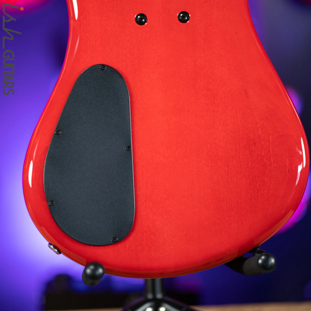 Spector Eurobolt 5 Inferno Red Gloss Poplar Burl Bass Guitar - Image 10