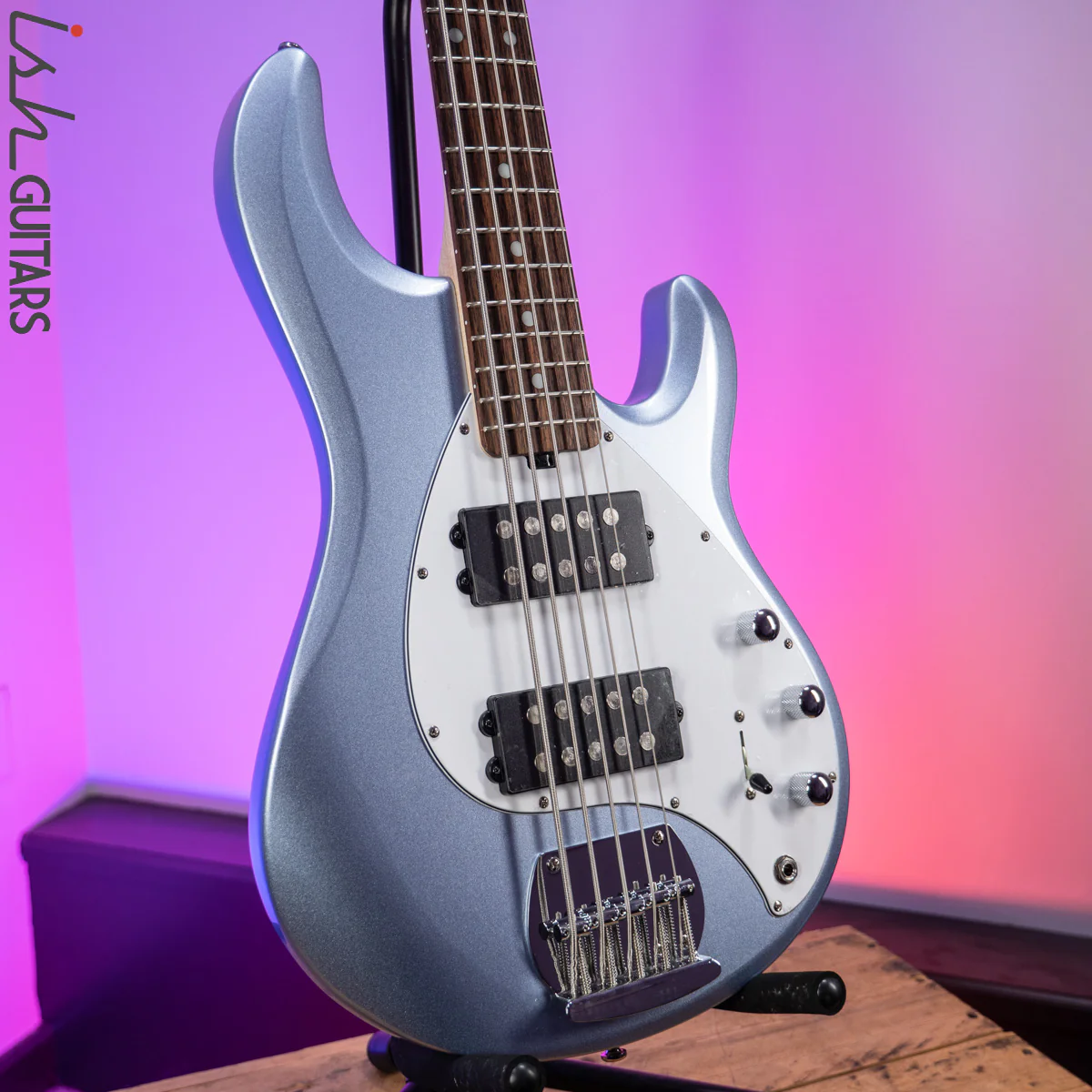 Sterling by Music Man StingRay 5 HH Sub Series Lake Blue Metallic - Image 5