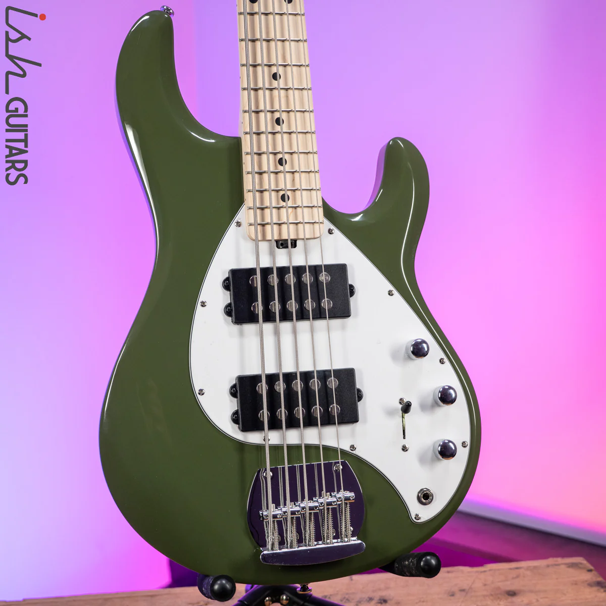 Sterling by Music Man StingRay 5 HH Sub Series Olive Green