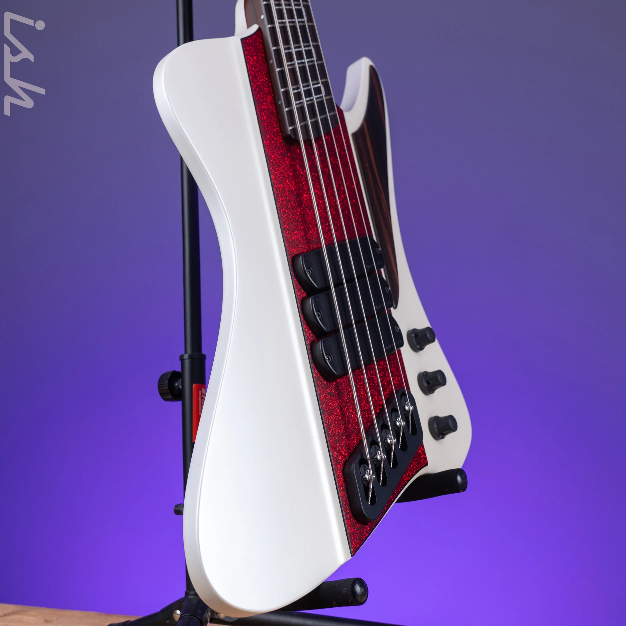 2022 Dingwall D-Roc Custom NAMM Ducati White - Image 3